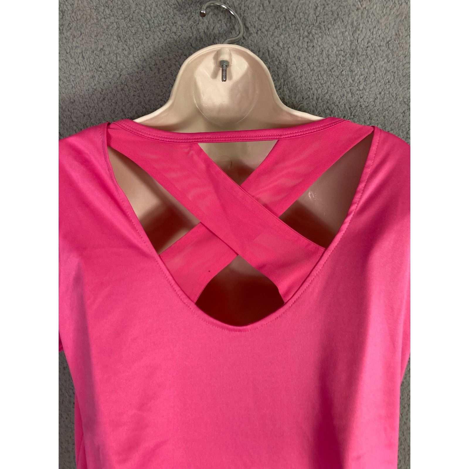 Other Daisy Fuentes Pink Active T-Shirt Lattice-Back Women's M Size M / US 6-8 / IT 42-44 - 6 Thumbnail