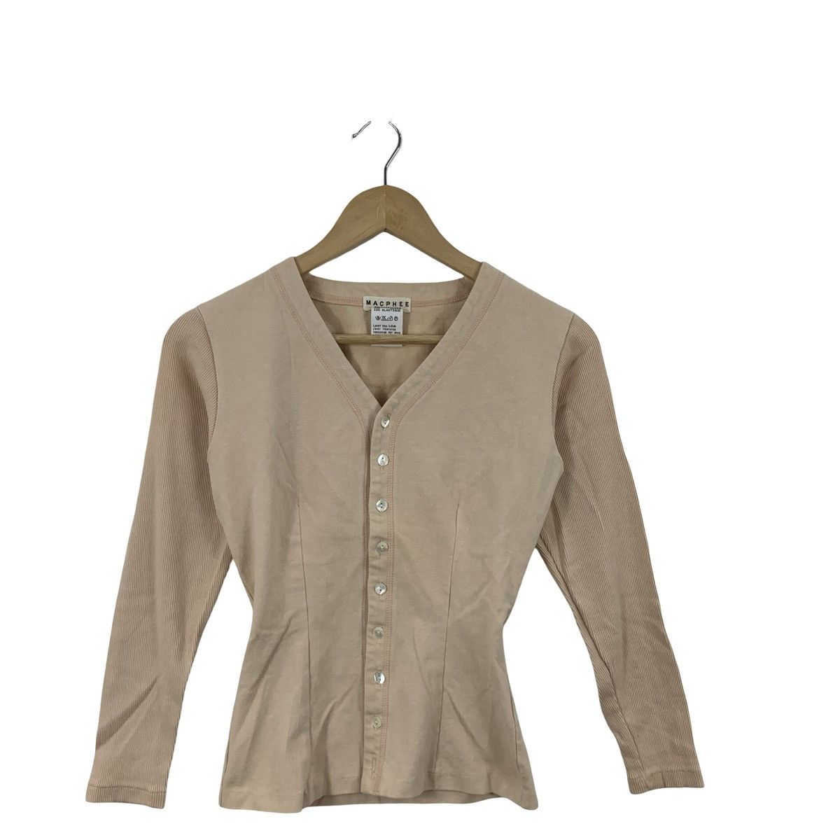 Vintage Vintage MACPHEE TOMORROWLAND Collection Ribbed Cardigan Size XS / US 0-2 / IT 36-38 - 5 Thumbnail