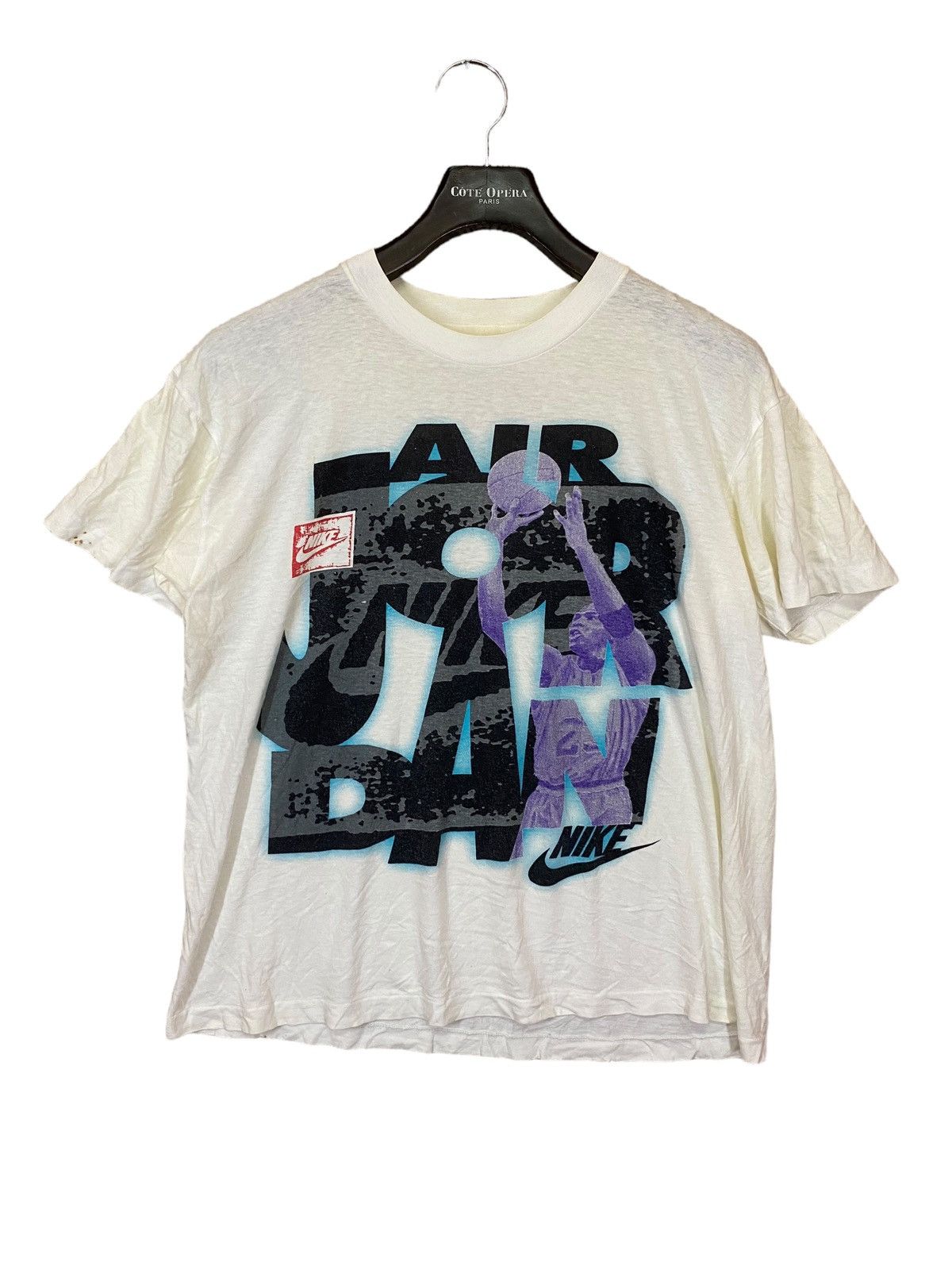 Nike Vintage 90s nike air jordan spell out tshirt Size US L / EU 52-54 / 3 - 1 Thumbnail