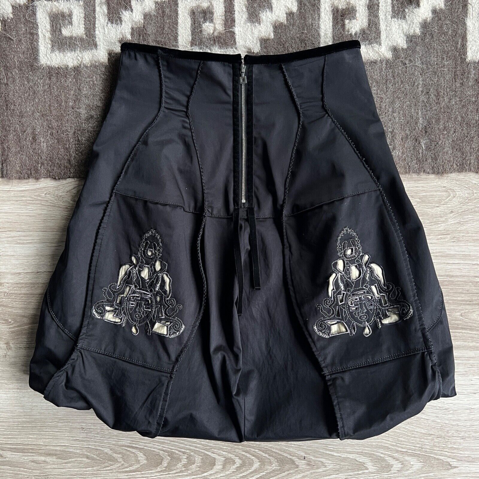 Marithe + Francois Girbaud Marithe Francois Girbaud Buddha Cotton Godet Skirt 8729AC Size 27" / US 4 / IT 40 - 3 Thumbnail