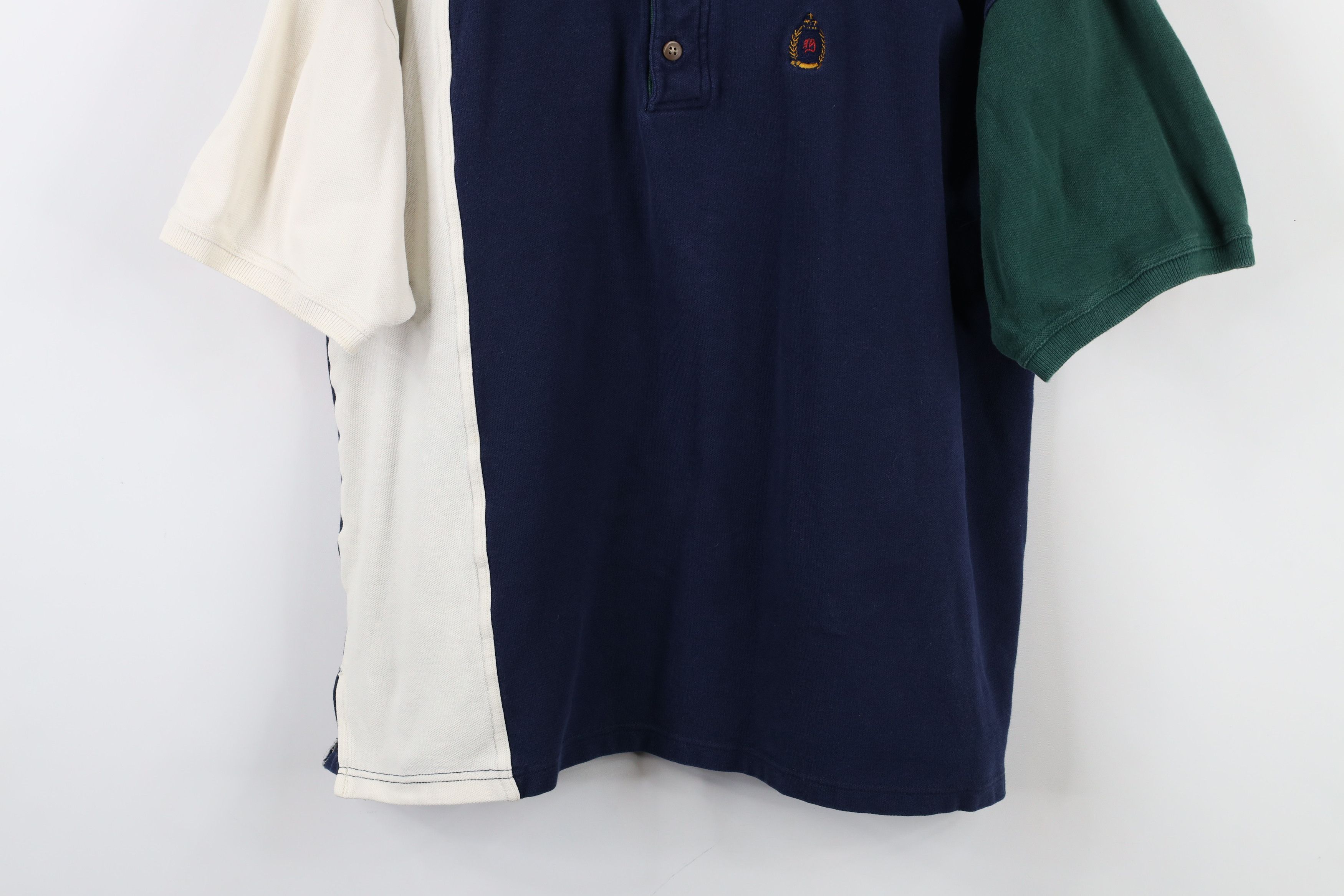 Vintage Vintage 90s Streetwear Block Collared Polo Shirt Cotton Size US XL / EU 56 / 4 - 3 Thumbnail