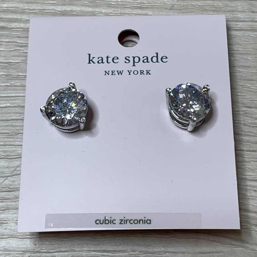 Kate Spade Kate Spade Rise and Shine Clear Stone Silver Patin Earrings Size ONE SIZE - 6 Thumbnail