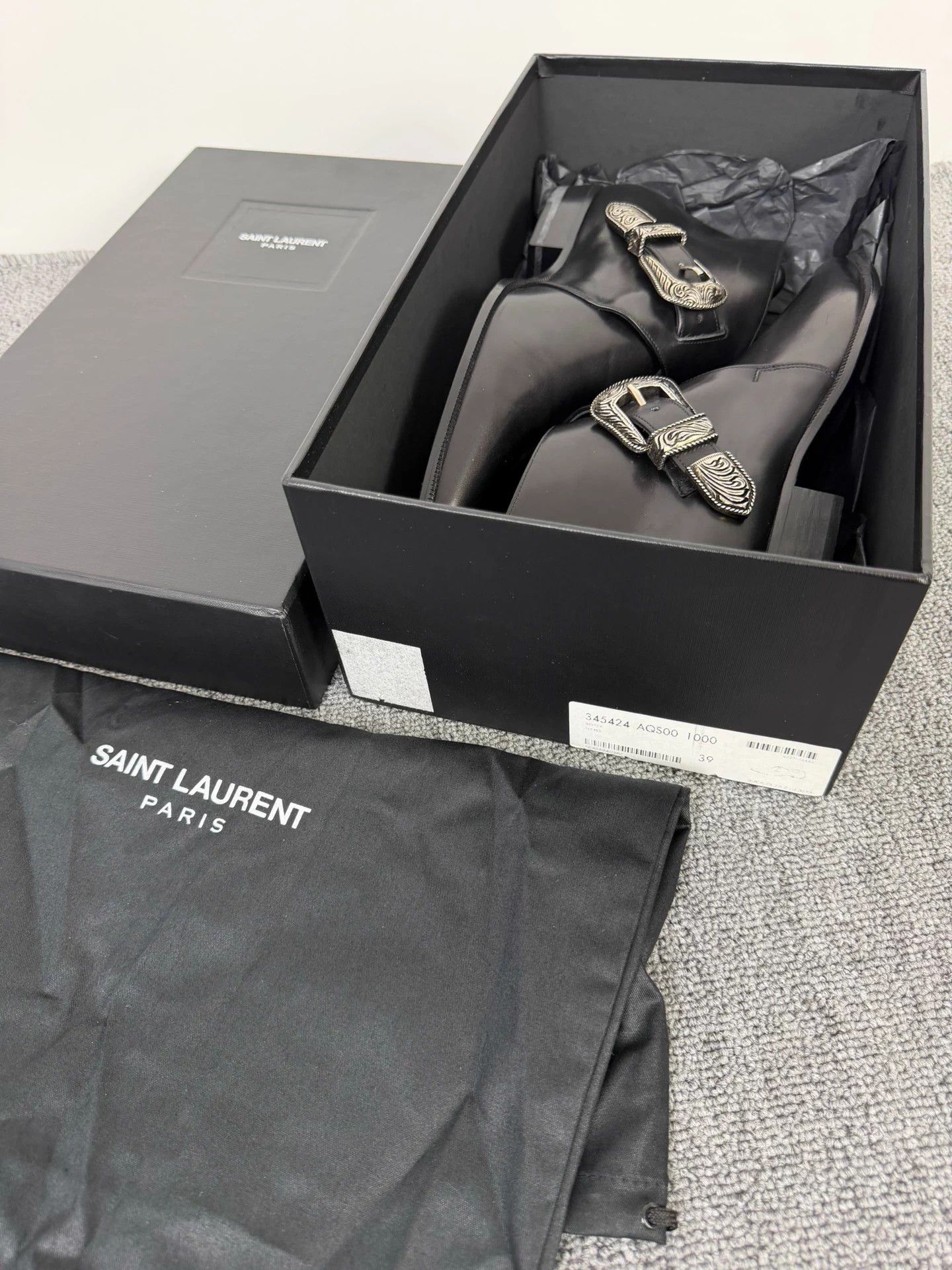 Saint Laurent Paris Saint Laurent SLP 14SS Chelsea 39 Cross Engraved Buckle Size US 6 / EU 39 - 8 Thumbnail
