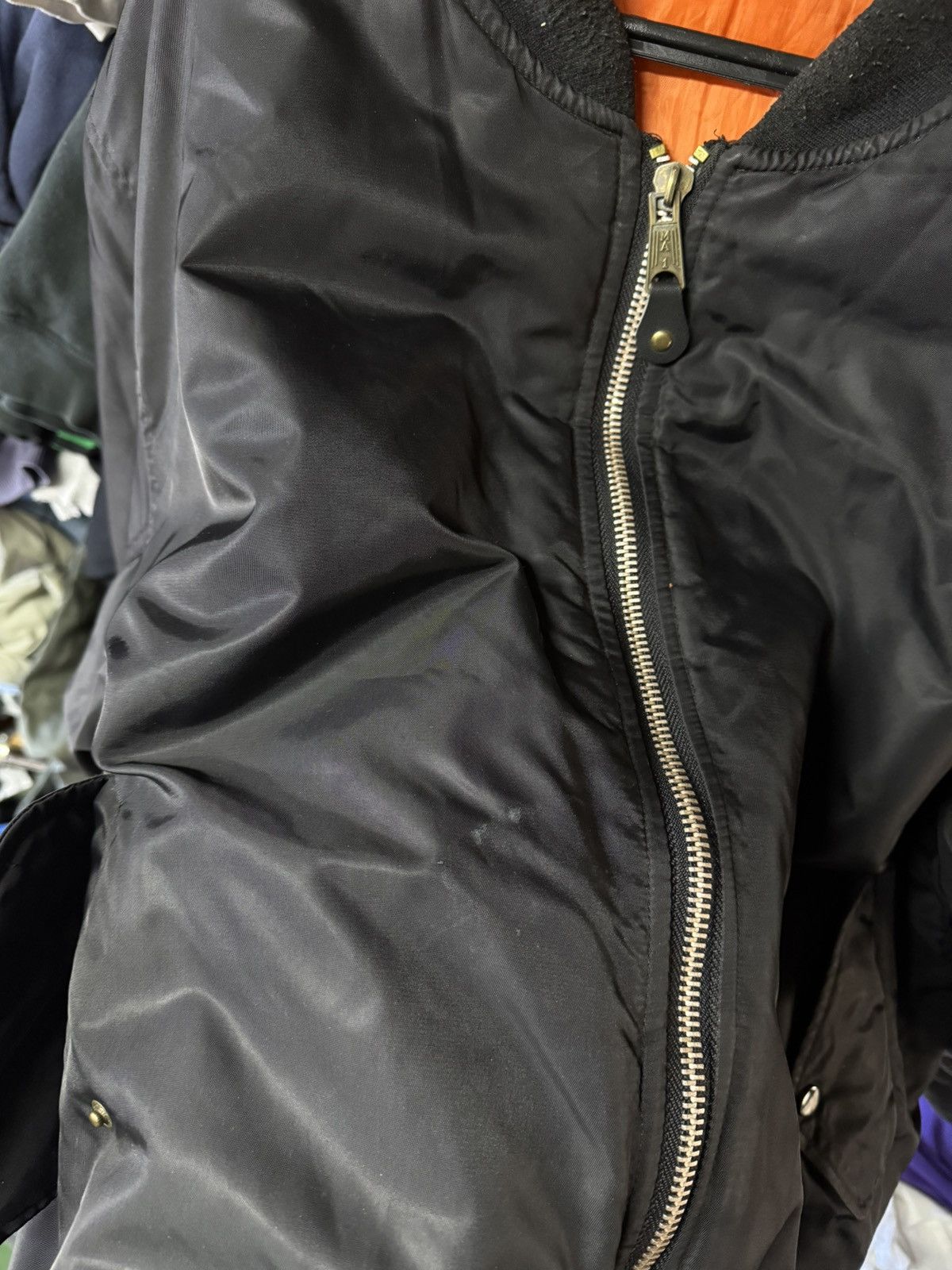 Vintage Vintage MA 1 Bomber Jacket Reversible Military Flyers Nylon Size US XXL / EU 58 / 5 - 6 Thumbnail