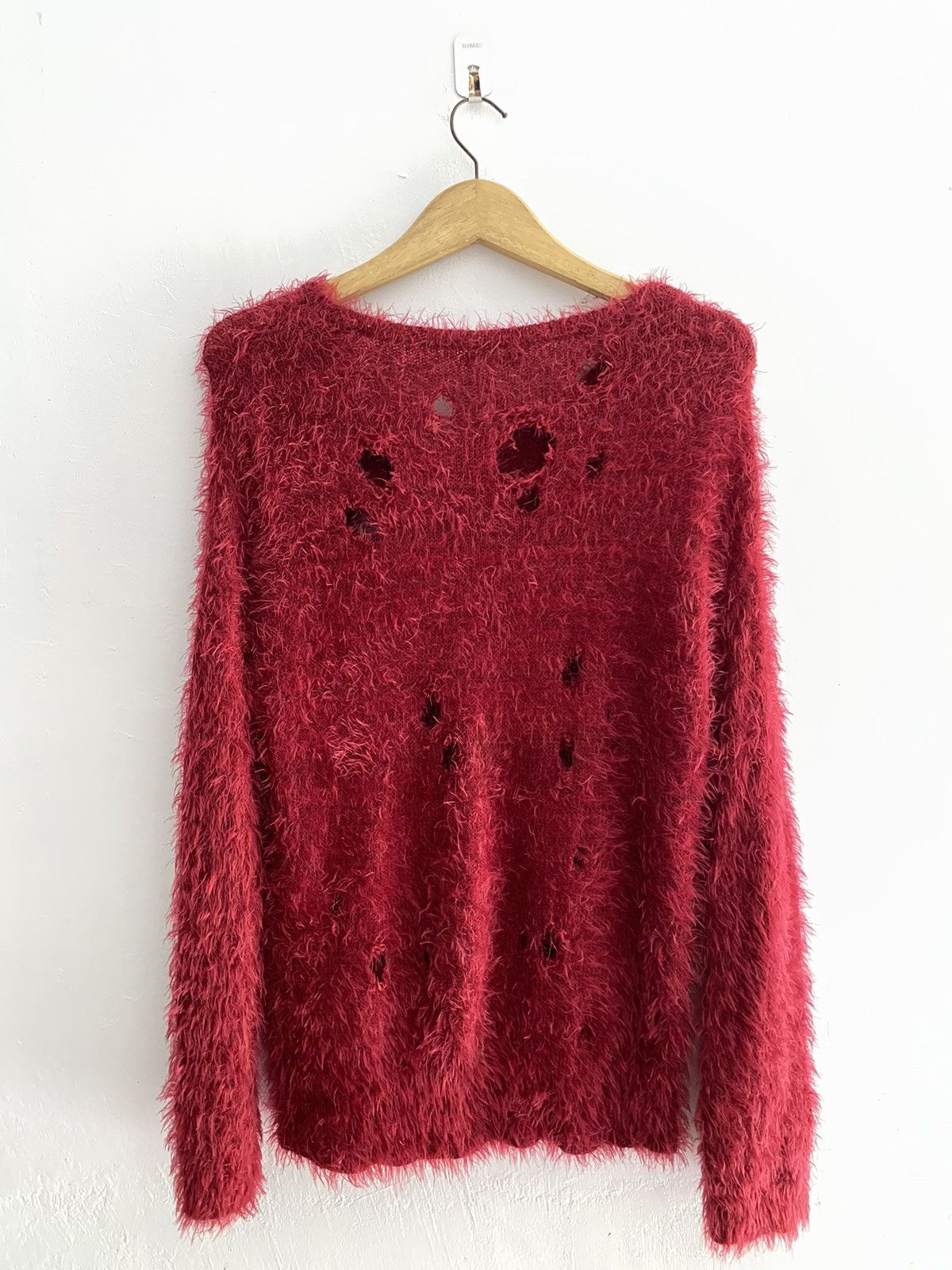 If Six Was Nine × Japanese Brand × Le Grande Bleu (L.G.B.) Raf Raf fuzzy distressed knit like raf simons style Size US L / EU 52-54 / 3 - 5 Thumbnail