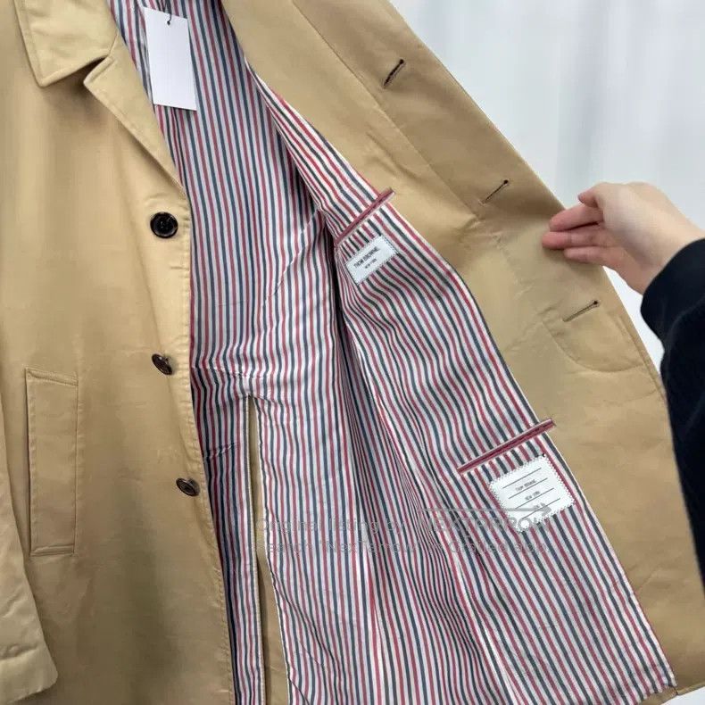 Song For The Mute SONG FOR THE MUTE Khaki striped trench coat Size US XS / EU 42 / 0 - 5 Thumbnail