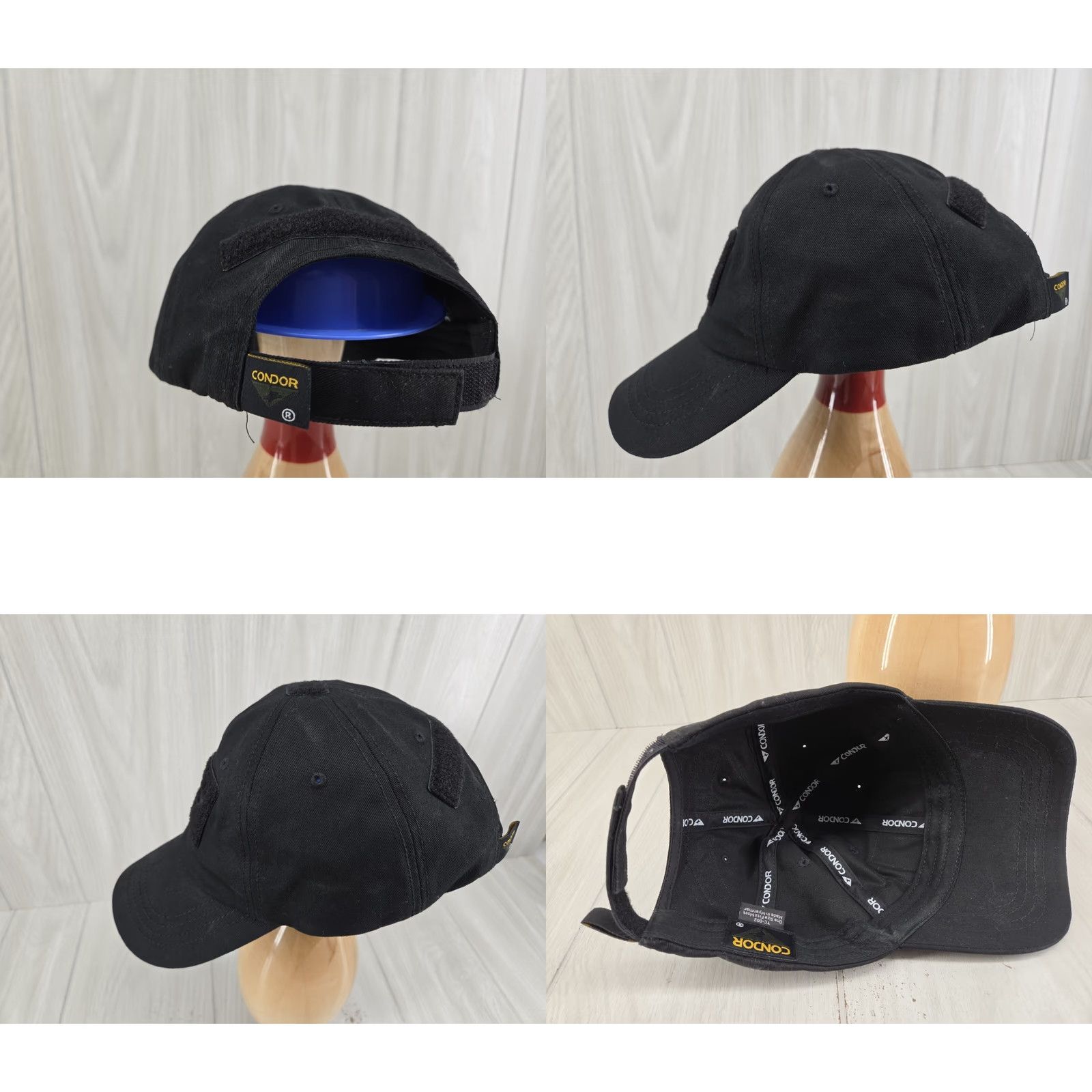 Vintage Condor Cap Adult Black Adjustable Breathable Tactical Patch Mens Hat Baseball Cap Size ONE SIZE - 8 Thumbnail