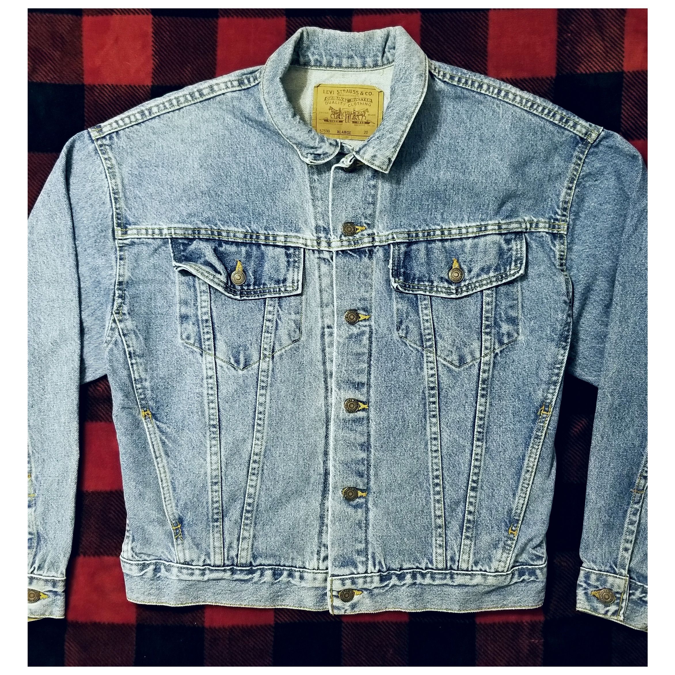Levi's × Vintage VINTAGE 1990'S LEVI'S TRUCKER JACKET- XLARGE Size US XL / EU 56 / 4 - 4 Thumbnail