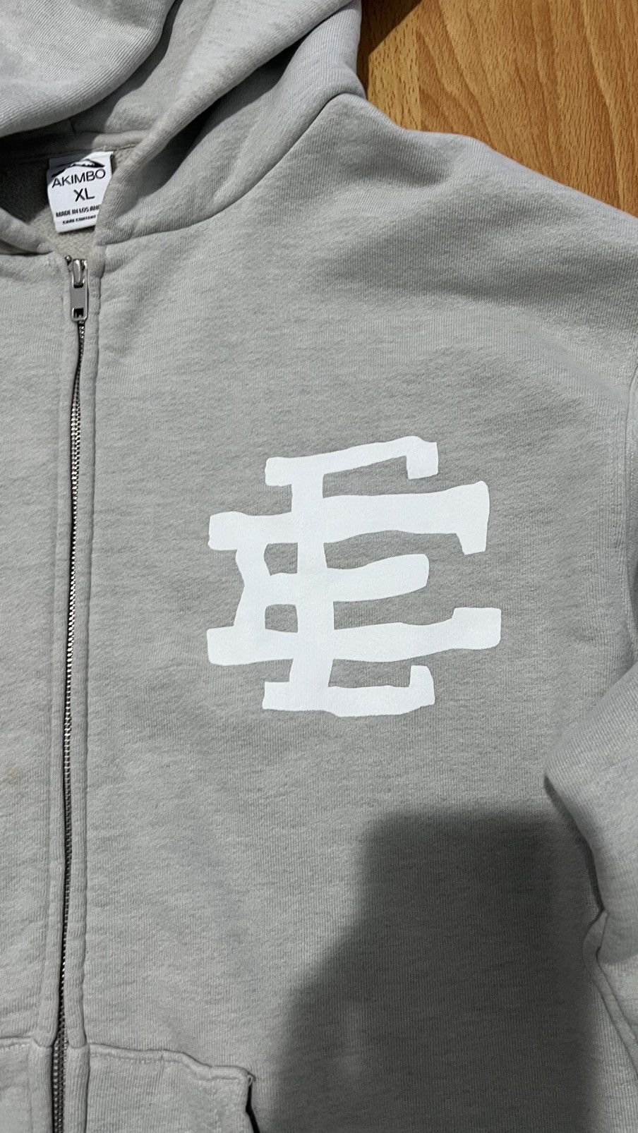 Akimbo Club × Eric Emanuel Akimbo Club x Eric Emanuel Zip-Up Grey Hoodie Sweatshirt XL Size US XL / EU 56 / 4 - 2 Thumbnail