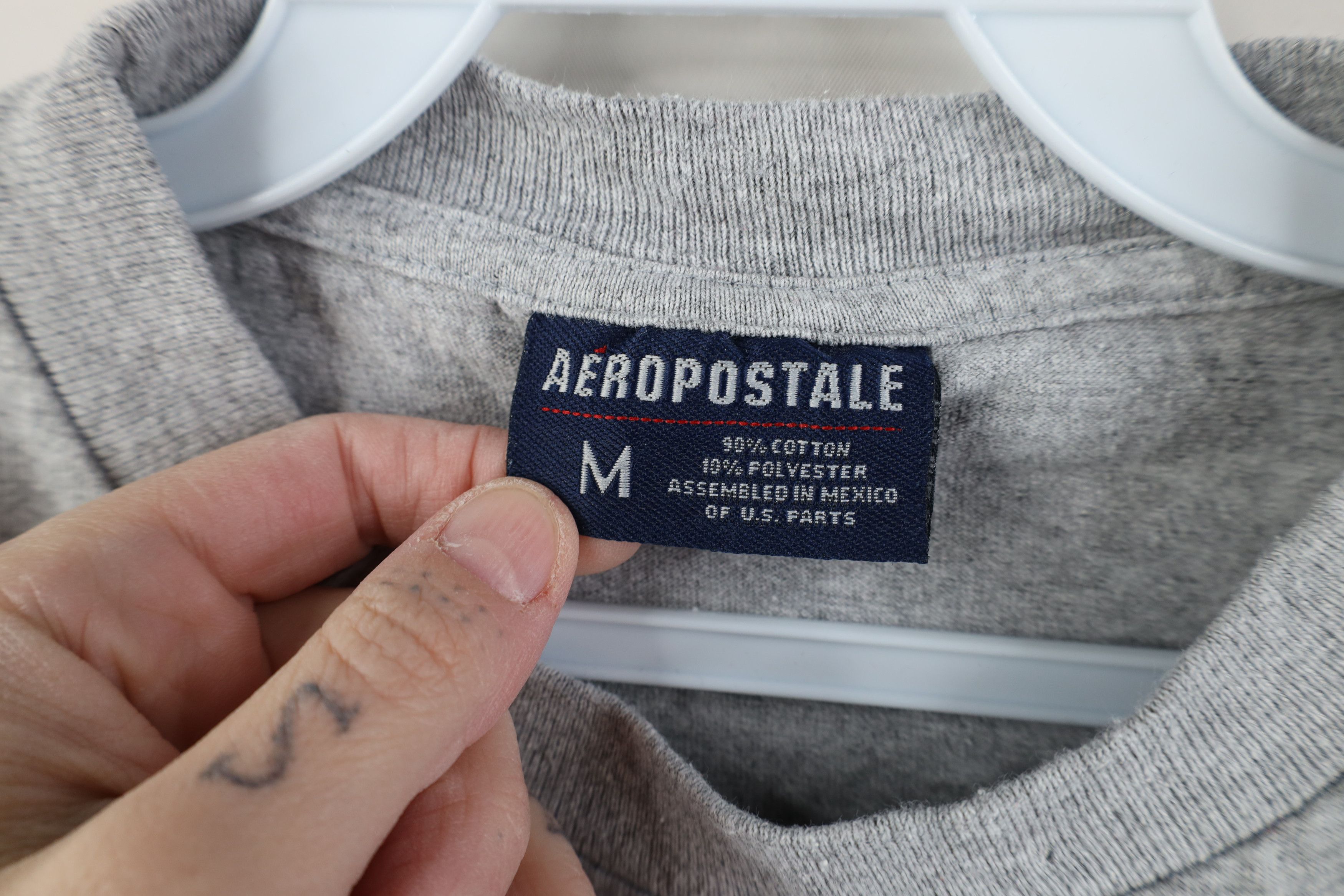 Aeropostale Vintage 90s Y2K Aeropostale Long Sleeve T-Shirt Heather Gray Size US M / EU 48-50 / 2 - 10 Thumbnail