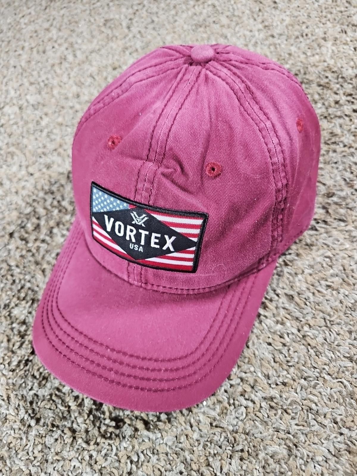Other Vortex Optics Dad Flag USA Burgandy Wine Mens Strapback Hat Size ONE SIZE - 1 Thumbnail