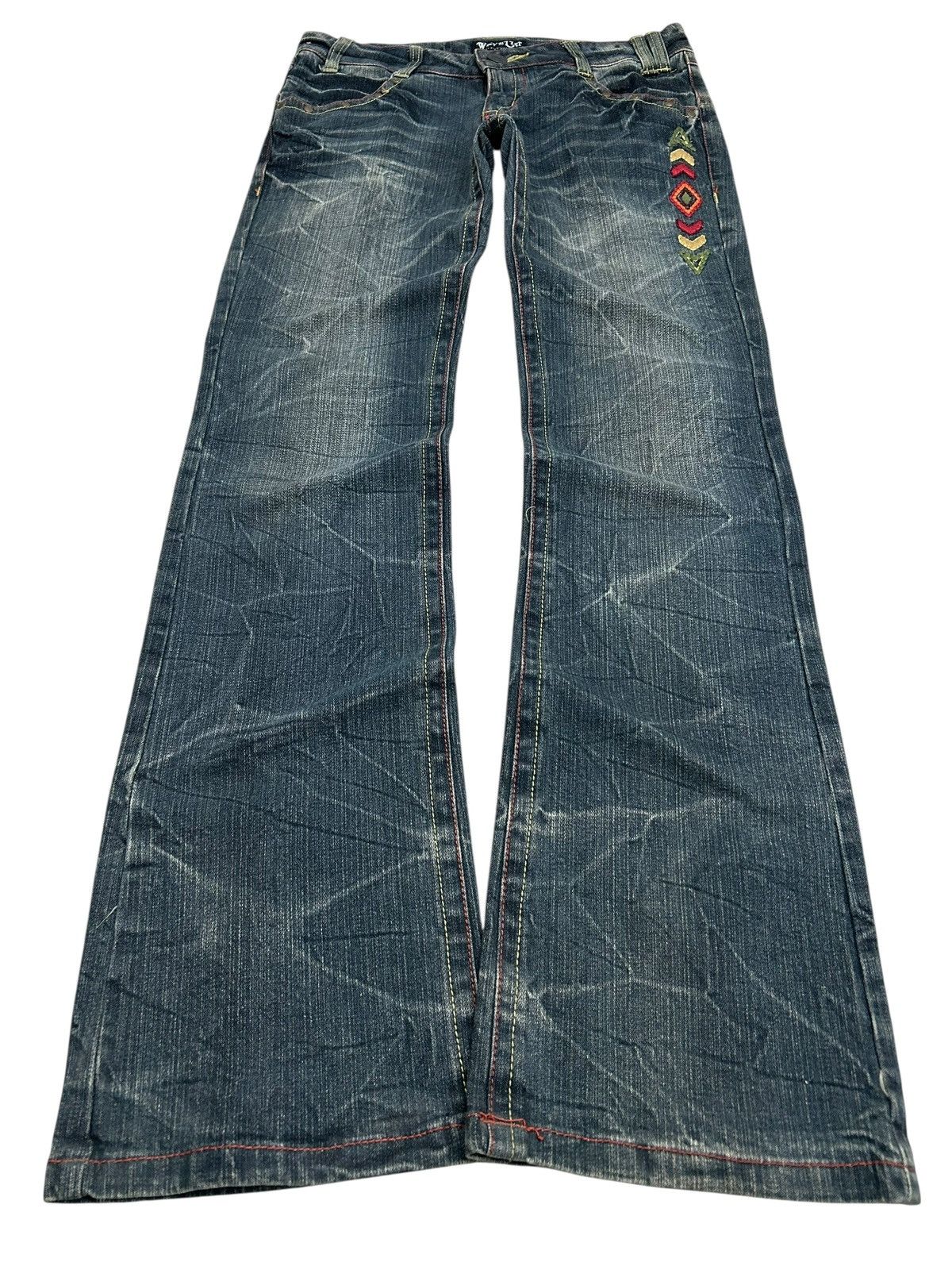 Hysteric Glamour Japanese Embroidered Jeans Clawn Marks Design Size 29" - 1 Thumbnail