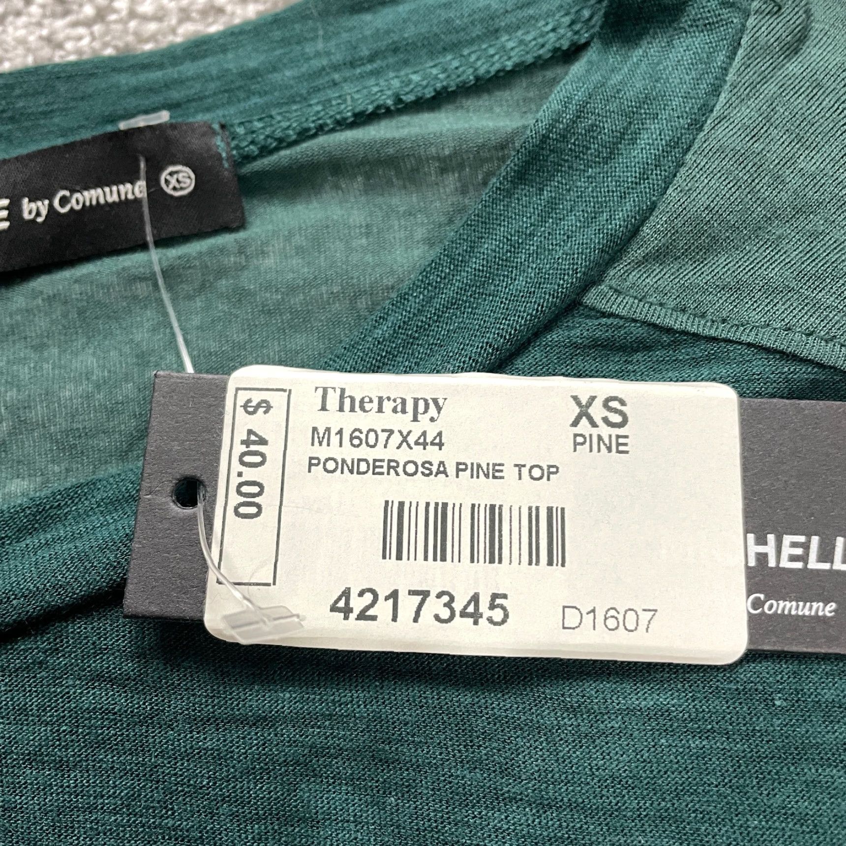 Vintage Michelle by Commune T-Shirt Womens XS Green Tunic Relaxed Fit New NWT Size XS / US 0-2 / IT 36-38 - 3 Thumbnail