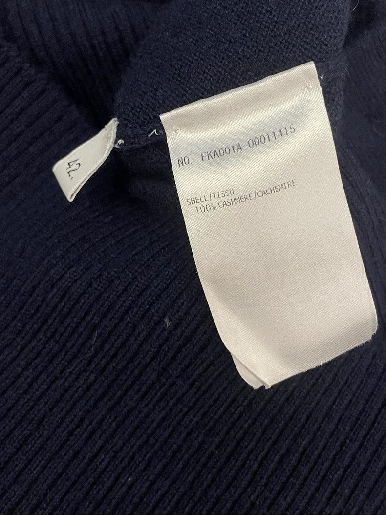 Thom browne Dark blue four-striped cashmere round-neck swea