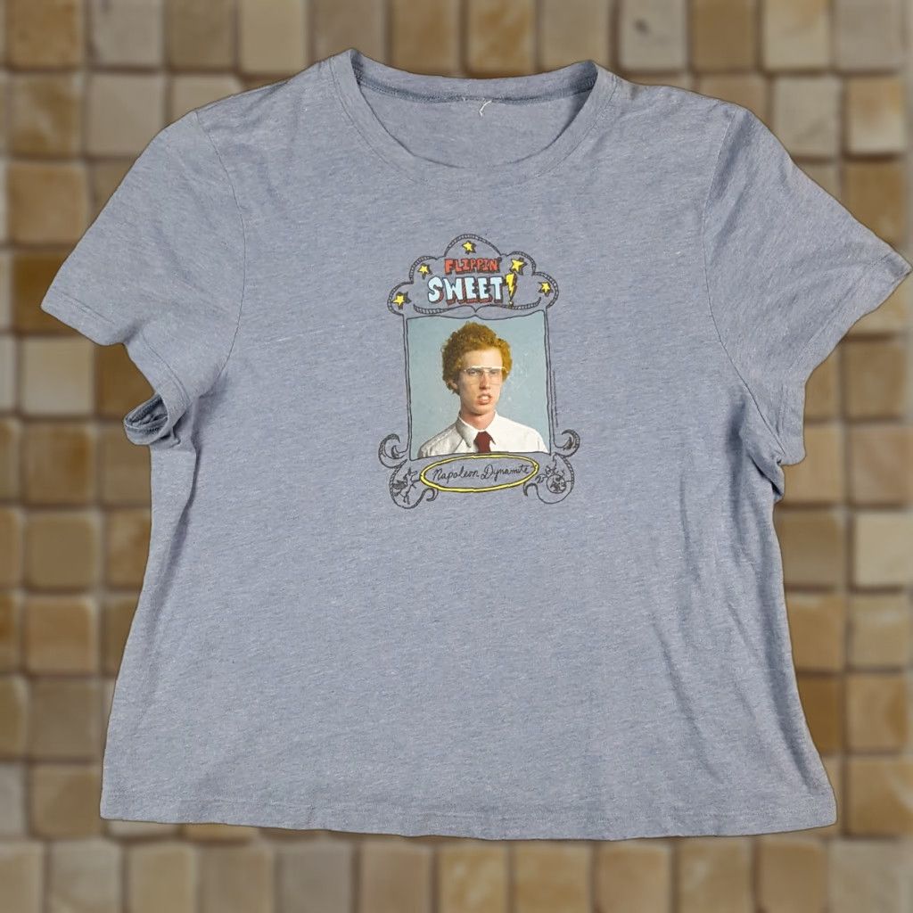Vintage VINTAGE Napoleon Dynamite Movie T-Shirt Women Large Blue Short Sleeve Y2K Retro 90s Size L / US 10 / IT 46 - 1 Thumbnail