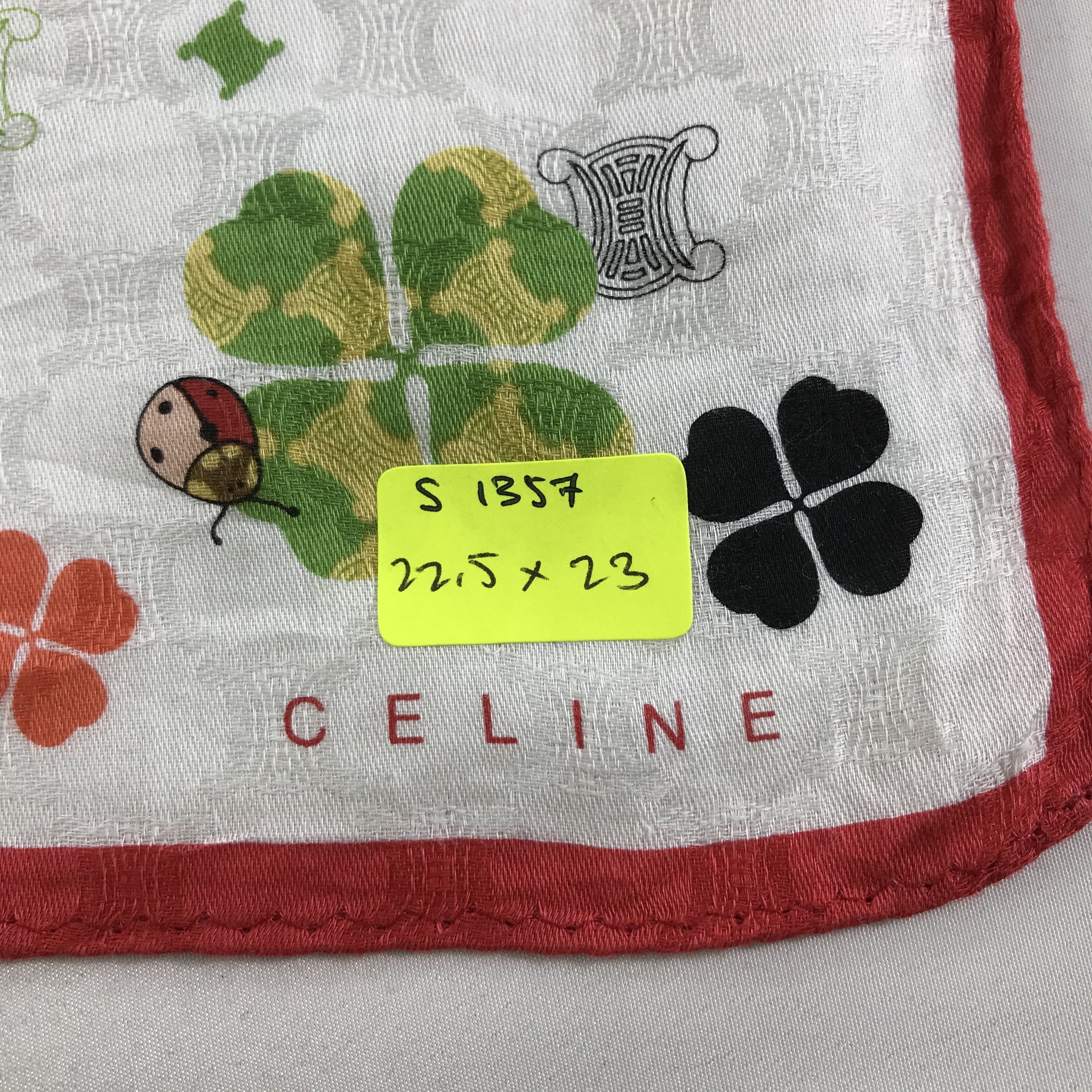 Celine × Vintage Celine Bandana / Handkerchief / Neckerchief - S1357 Size ONE SIZE - 5 Thumbnail