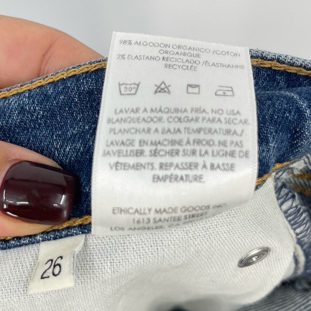 ETICA Etica | Twisted Seam Slim Split Hem Jeans Riverside Wash 26 Size 26" / US 2 / IT 38 - 13 Thumbnail