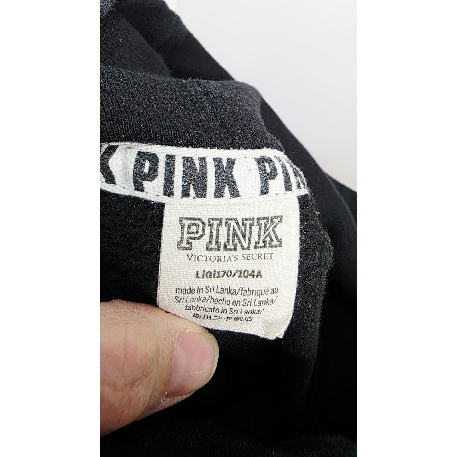 Victoria's Secret Pink Victoria's Secret Black Cowl Neck Sweatshirt Sequin Size L / US 10 / IT 46 - 10 Thumbnail