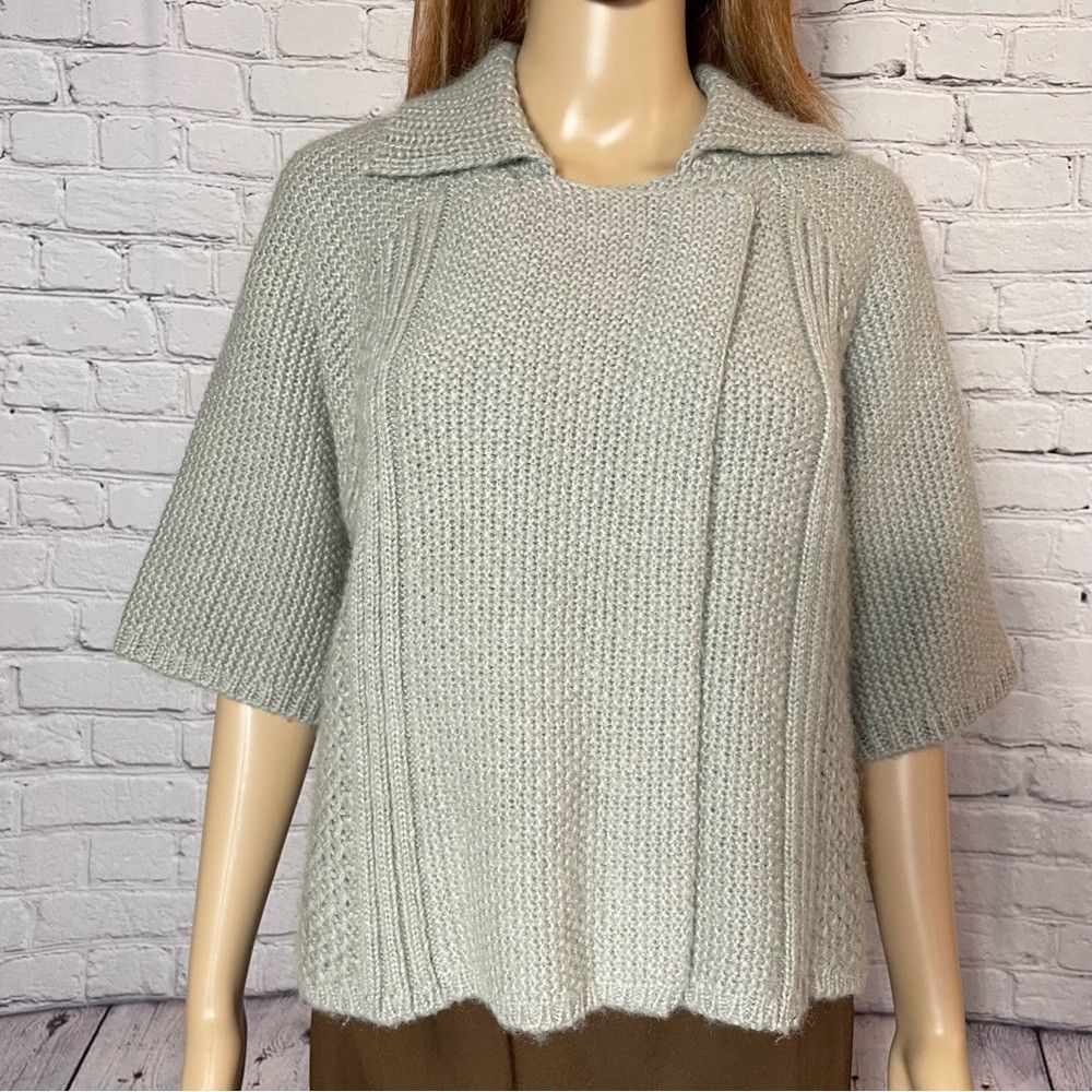 Chicos New Chico's Textured Jalena Wool Blend Grey Cardigan Size 0 Size S / US 4 / IT 40 - 4 Thumbnail