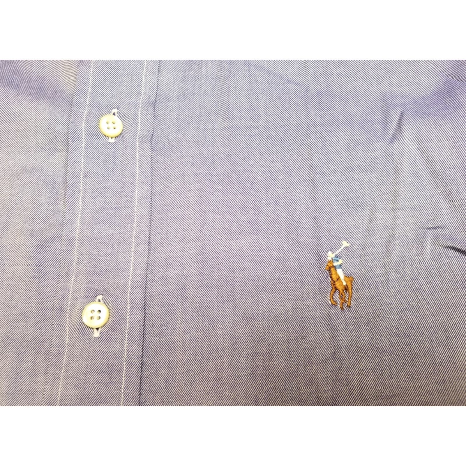 Polo Ralph Lauren Ralph Lauren Shirt Men 15.5 Blue Lavender 100% Cotton Classic Fit Long Sleeve Button-Up Size US L / EU 52-54 / 3 - 5 Thumbnail