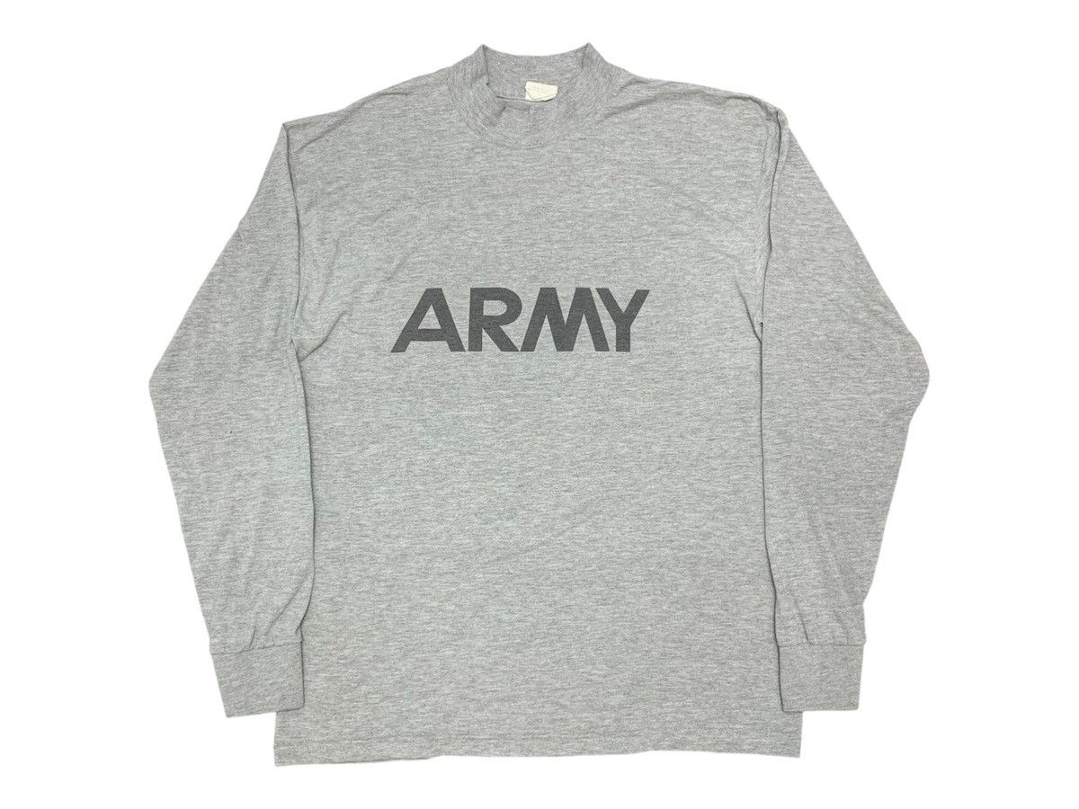 Vintage Vintage 90s Mock Neck US Army Long Sleeve Tee Size US XL / EU 56 / 4 - 1 Thumbnail