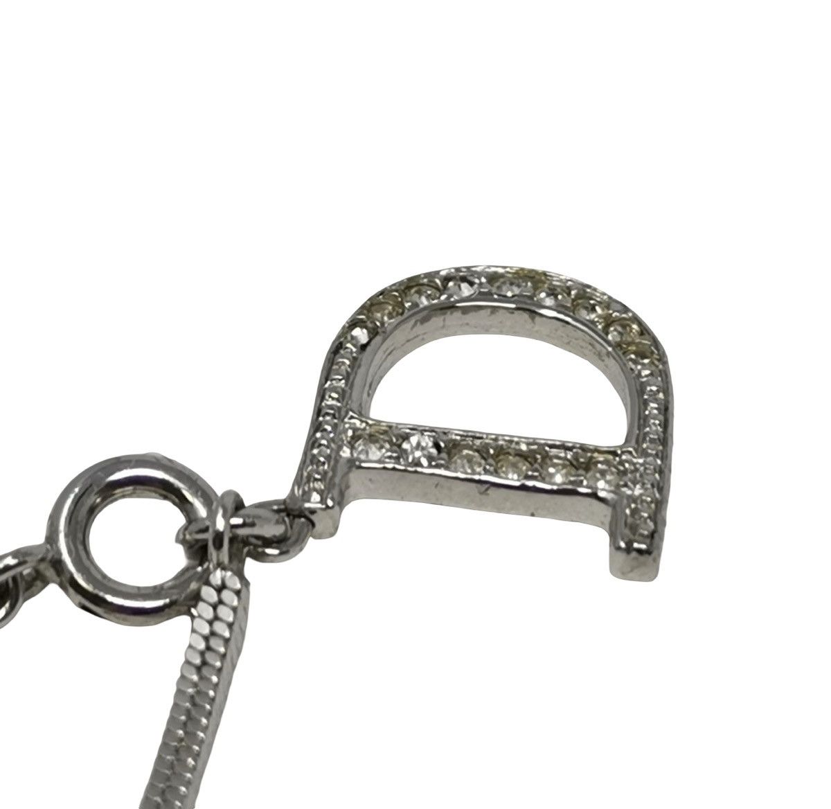 Dior Archival Christian Dior Rhinestone "D" Logo Bracelet Silver Size ONE SIZE - 5 Thumbnail