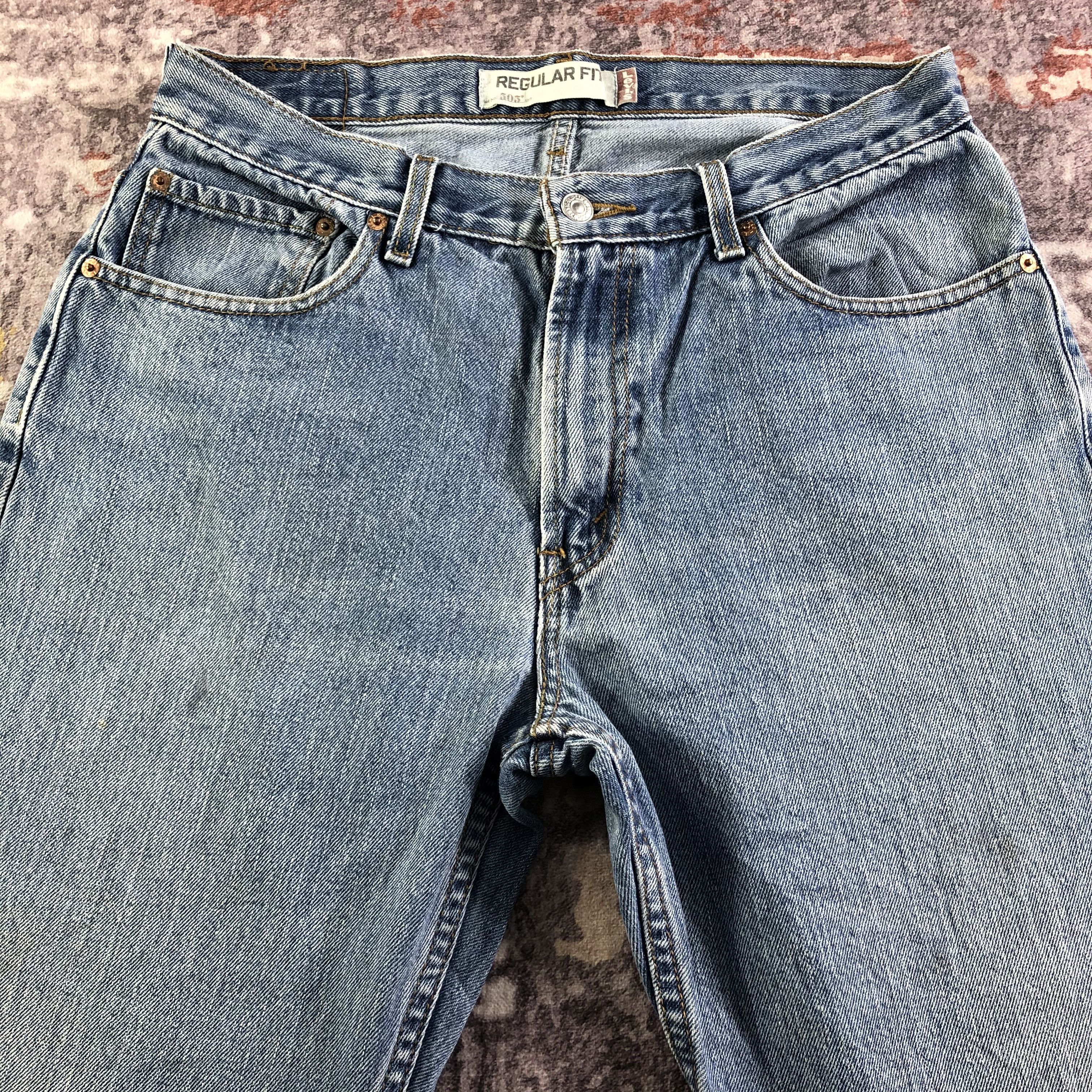Levi's × Vintage Vintage Blue Wash Levis 505 Jeans-JM3459 Size 33" - 3 Thumbnail