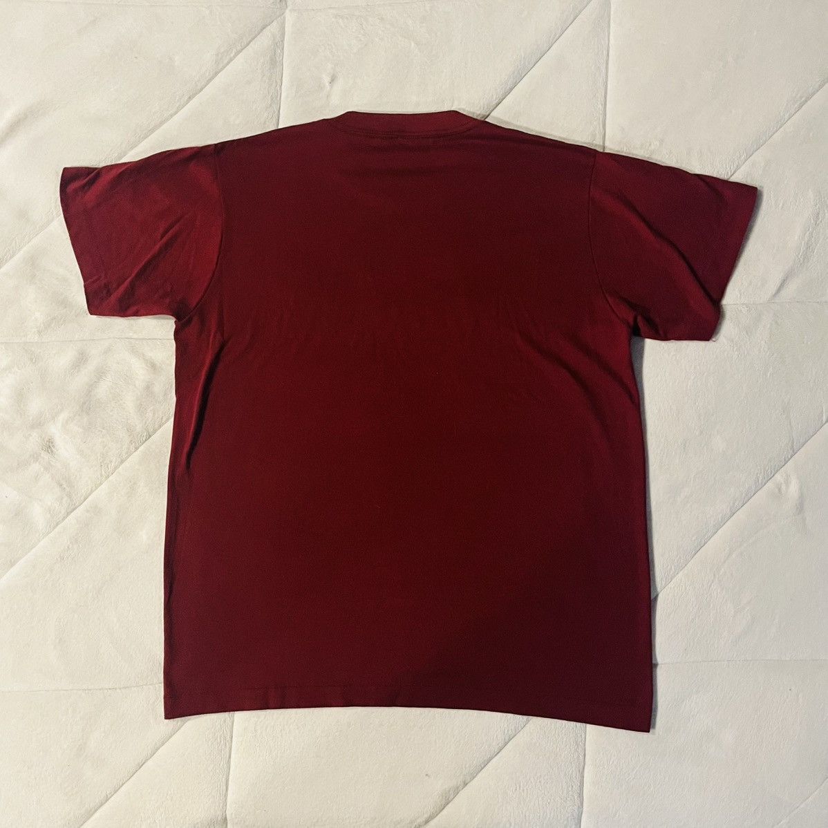 Nike Vintage 80s Maroon Nike Logo Blue Tag Shirt Men Size Medium Size US M / EU 48-50 / 2 - 2 Thumbnail
