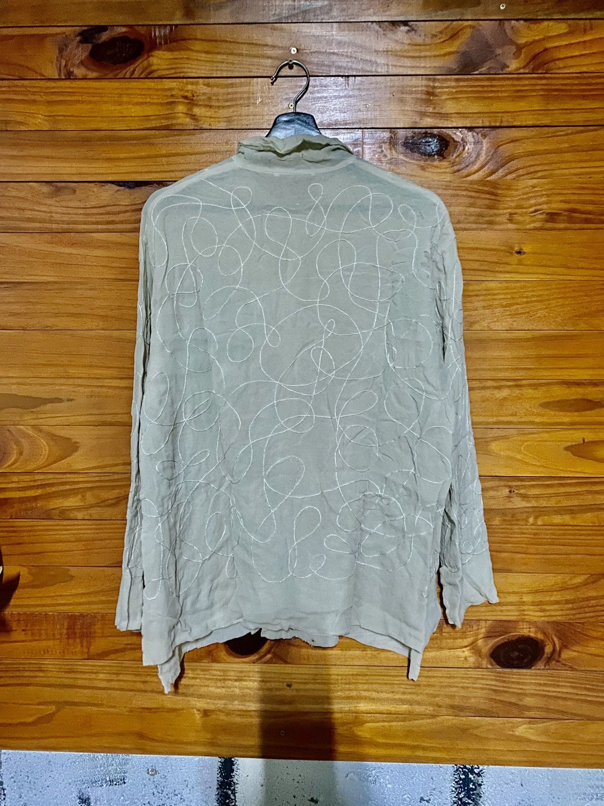 Yohji Yamamoto Vintage Yohji Yamamoto Embroidered Abstract Avant-Garde Size US M / EU 48-50 / 2 - 9 Thumbnail