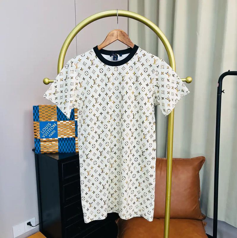 Louis Vuitton Louis Vuitton White Monogram Shirt Dress XS 0089 Size US XS / EU 42 / 0 - 1 Thumbnail