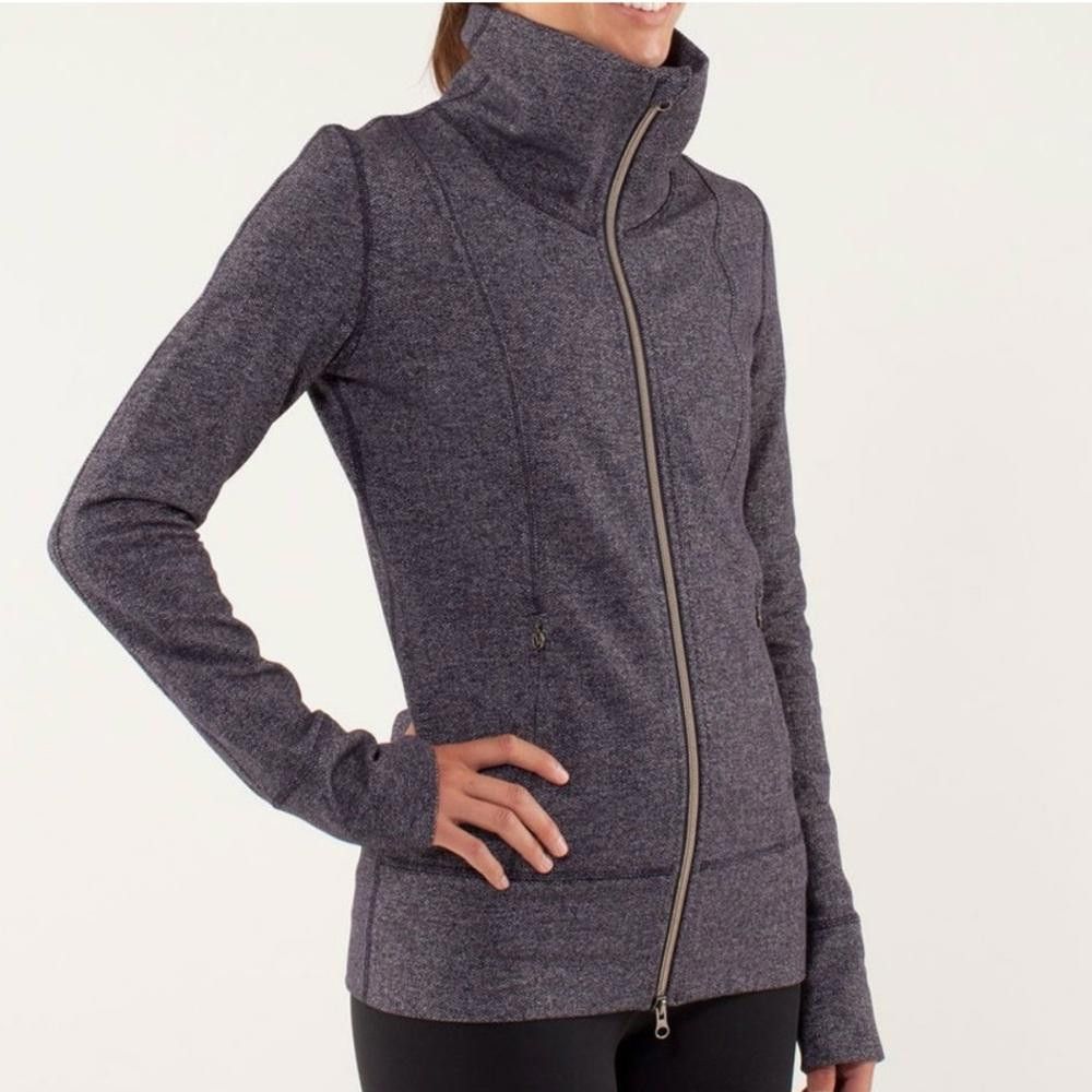Lululemon Lululemon Daily Yoga Jacket Black Swan / Herringbone Zip 8 Size M / US 6-8 / IT 42-44 - 1 Thumbnail