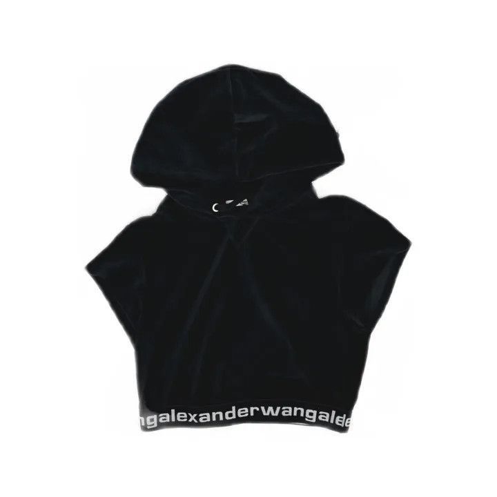 Alexander Wang Alexander Wang Logo Crop Hoodie for Women - Size M / US 6-8 / IT 42-44 - 2 Thumbnail