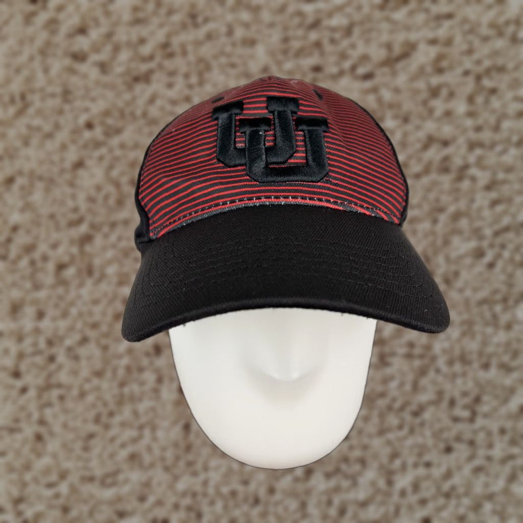 Vintage VINTAGE University of Utah Hat Cap Snap Back Adult Black Red Captivating Polyester H Size ONE SIZE - 1 Thumbnail