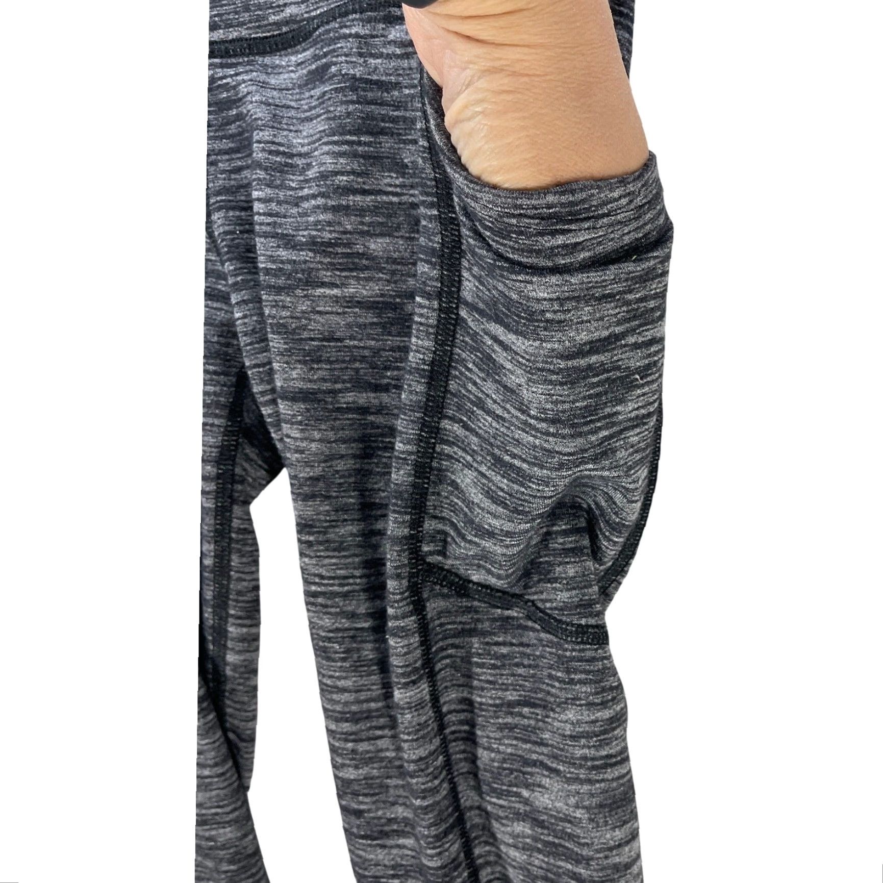 Victoria's Secret Victoria's Secret Pull On Leggings XS Gray Pockets Cotton Athleisure Pants Yoga Space Dye Valle Size 26" / US 2 / IT 38 - 3 Thumbnail