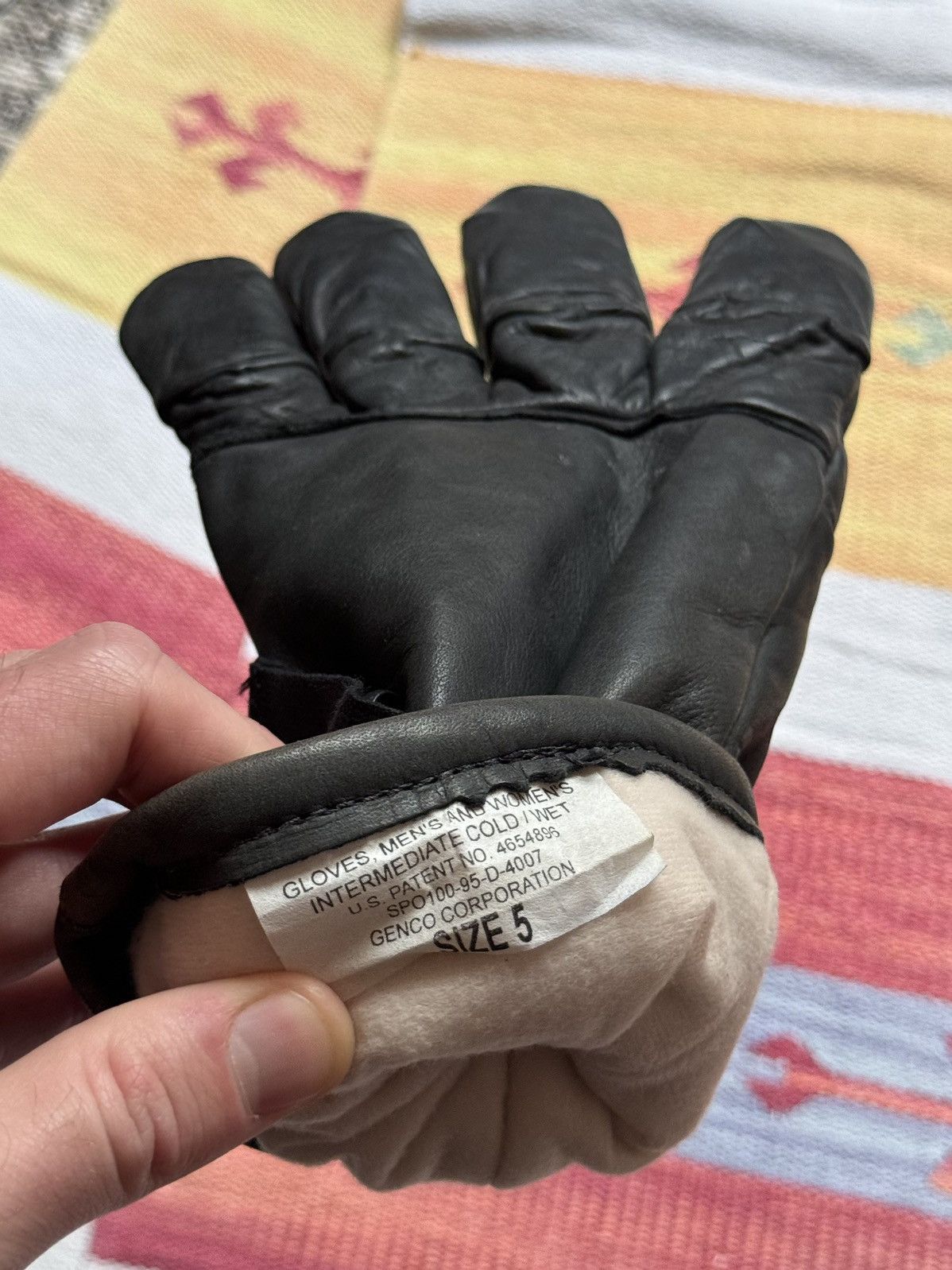 Genuine Leather Vintage Intermediate Cold / Wet US Army Leather Gloves Size ONE SIZE - 13 Thumbnail