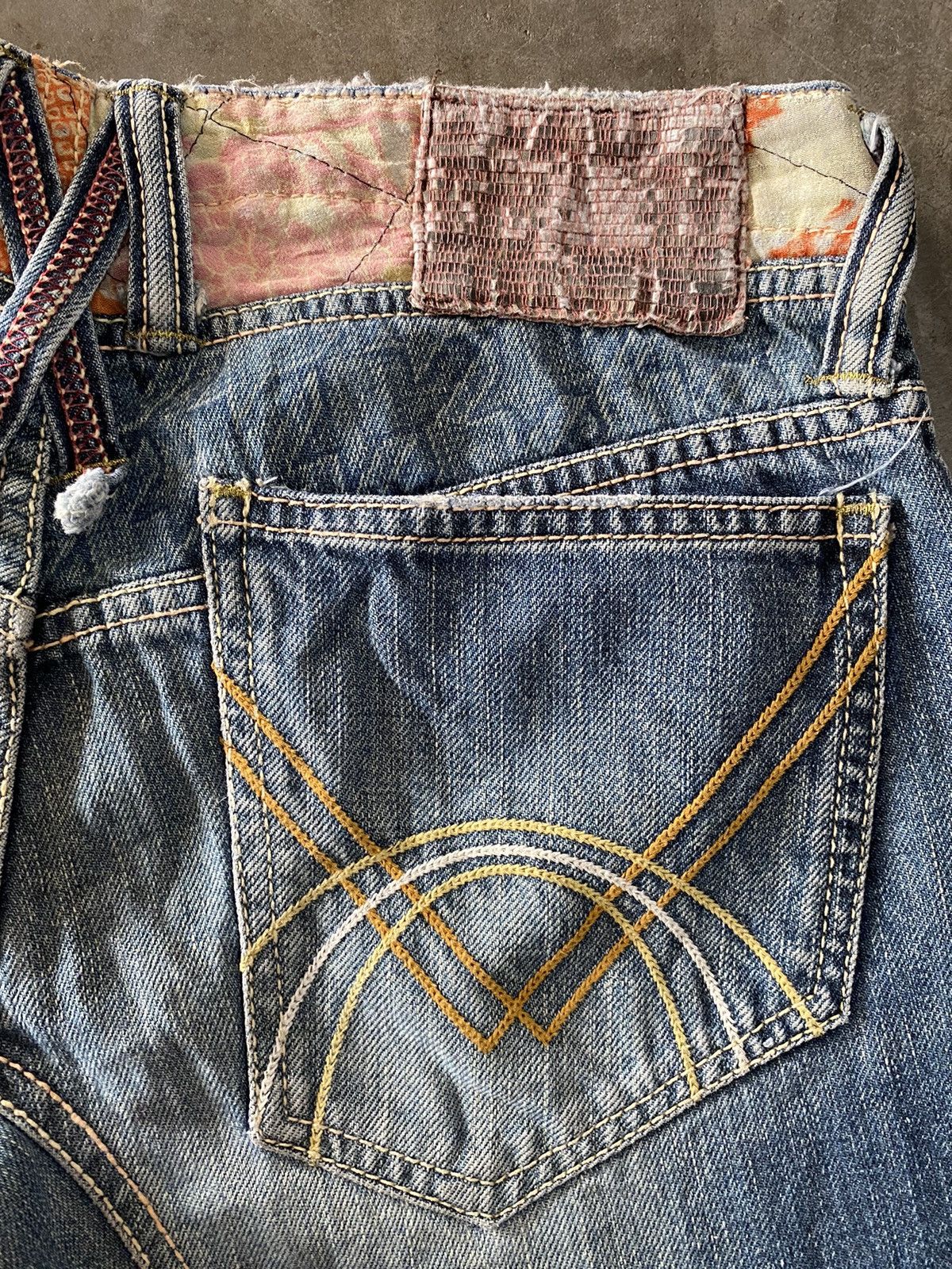 Japanese Brand × Mizra Jeans Kyoto Flare Jeans Mizra Manju Chrysanthemum Pattern Houndstooth Size US 30 / EU 46 - 13 Thumbnail