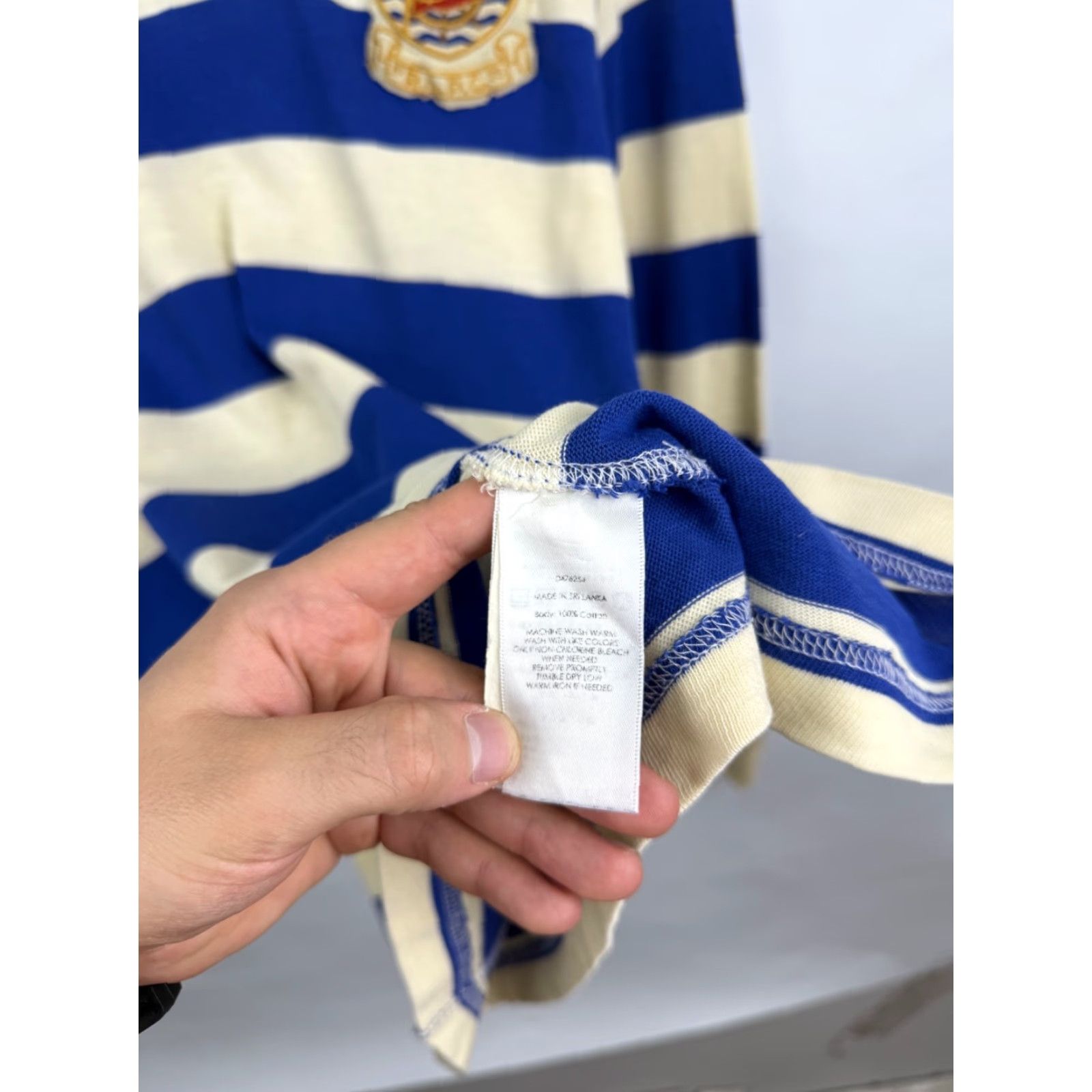 Polo Ralph Lauren VINTAGE Polo Ralph Lauren Dragon RLPC Long Sleeve Shirt L Blue/Beige 90s Mens Polo RL Dragon RLPC Long Sleeve Vintage 90s Blue Beige Mens Shirt Size US L / EU 52-54 / 3 - 6 Thumbnail
