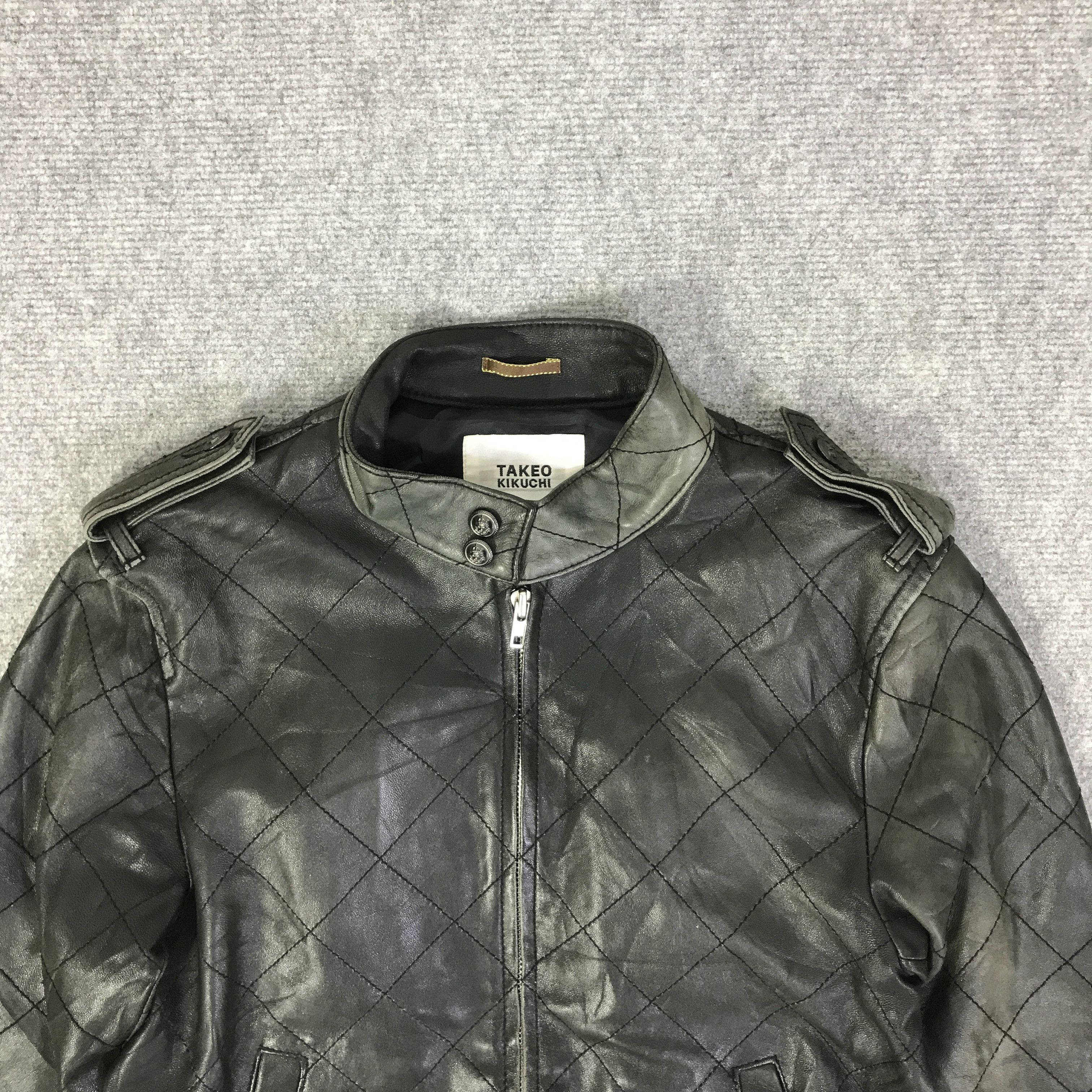 Takeo Kikuchi TAKEO KIKUCHI BLACK FADED LEATHER JACKET K81B20 Size US L / EU 52-54 / 3 - 2 Thumbnail