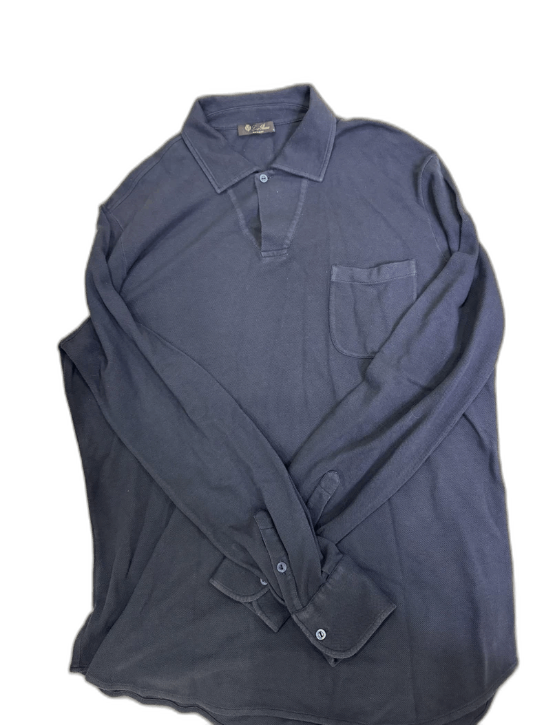 Ermenegildo Zegna Loro Piana Long Sleeve Golf Polo Shirt Size US L / EU 52-54 / 3 - 1 Thumbnail