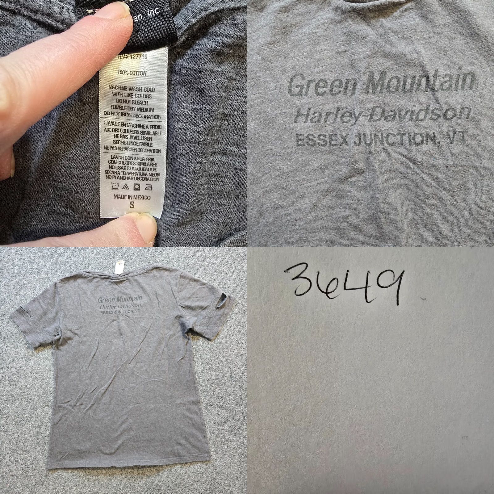 Harley Davidson Harley-Davidson Top Womens Small Gray Purple Logo Classic Fitted Basic Casual Shirt T-Shirt USA Biker Motorcycle Womens Size S / US 4 / IT 40 - 8 Thumbnail