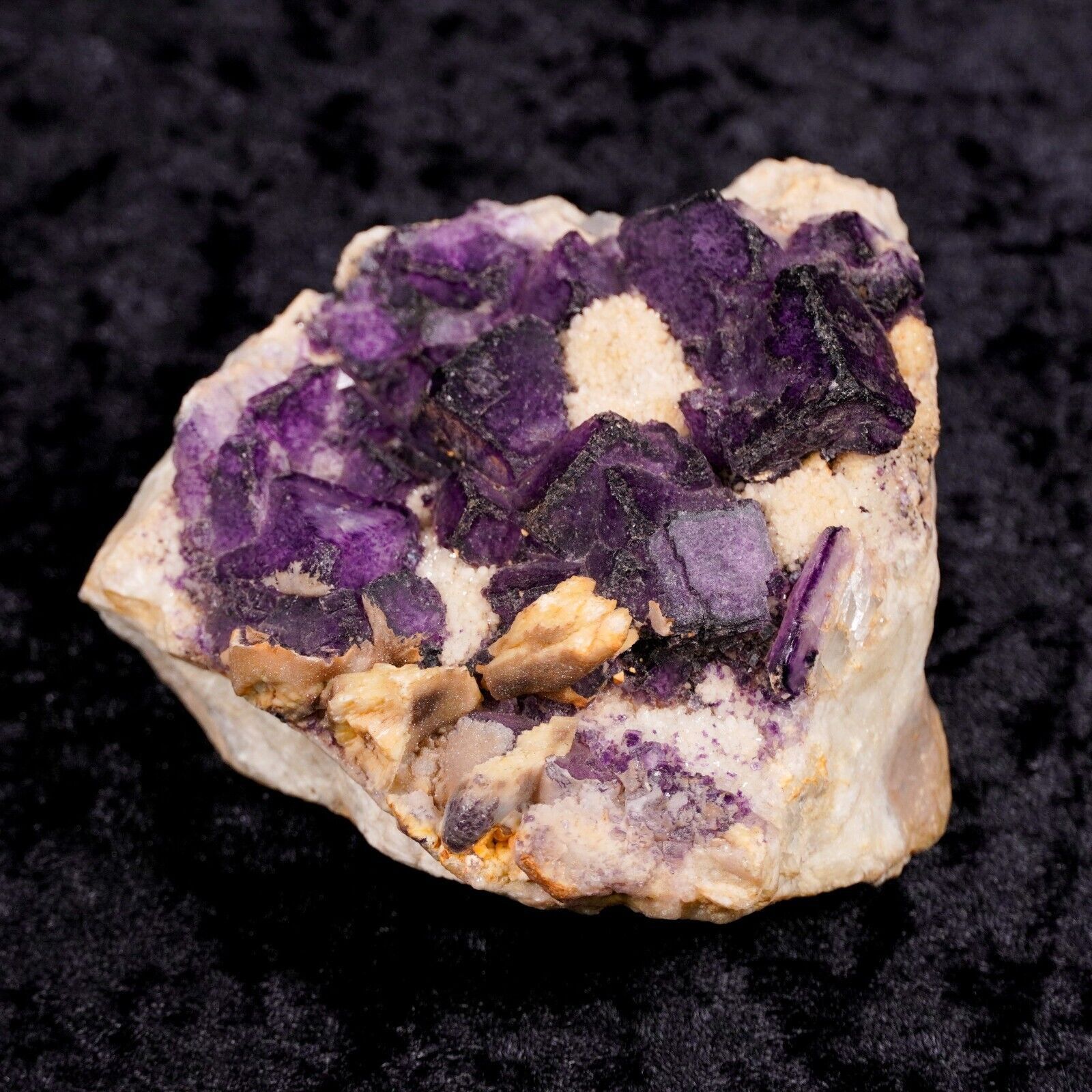 Other Large Purple Flourite Crystal Cluster 3.5" Healing Gemstone Size ONE SIZE - 3 Thumbnail