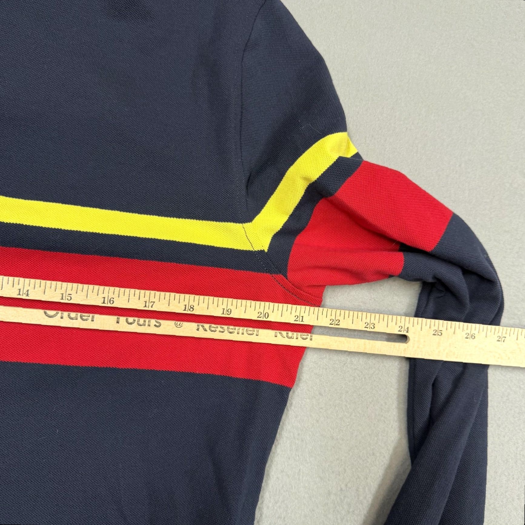 Brooks Brothers Brooks Brothers Polo Shirt Mens M Blue Stripe Long Sleeve Slim Fit Knit Size US M / EU 48-50 / 2 - 6 Thumbnail