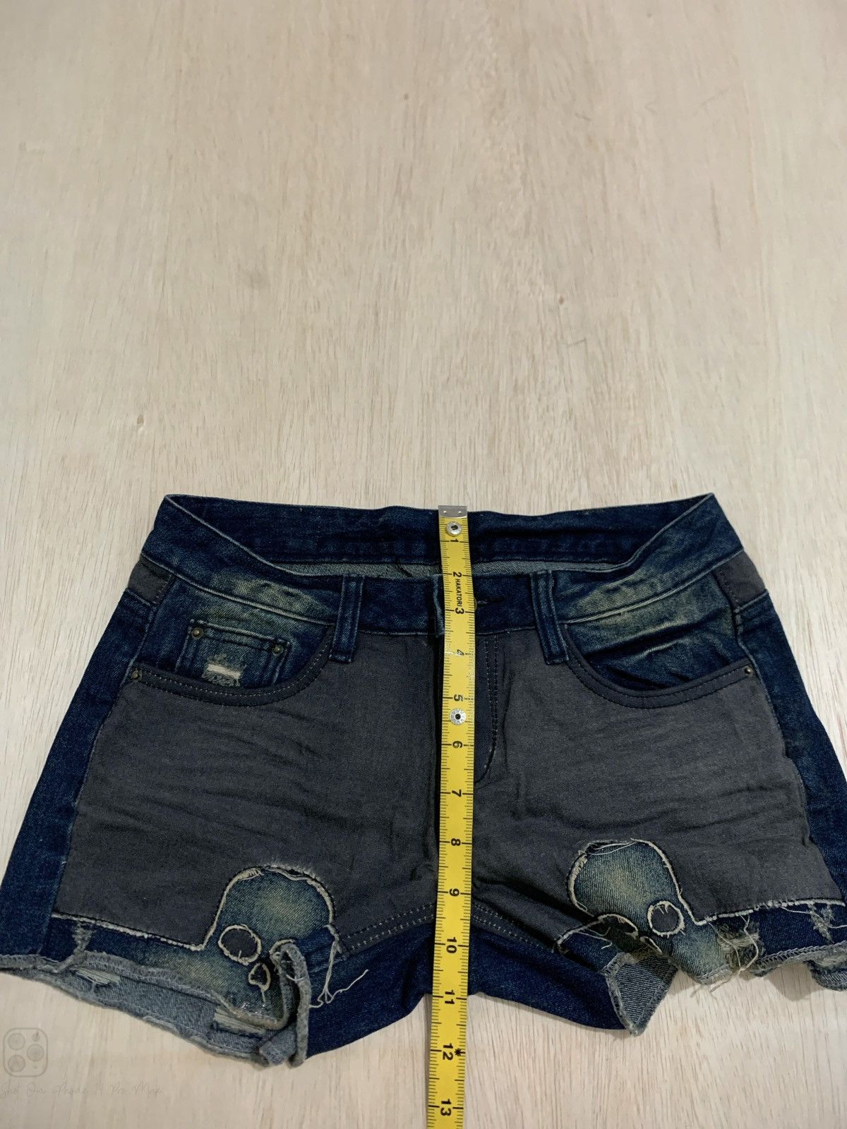Hysteric Glamour × Japanese Brand E.vog's.e Skull Short Denim Women's Size 29" - 10 Thumbnail