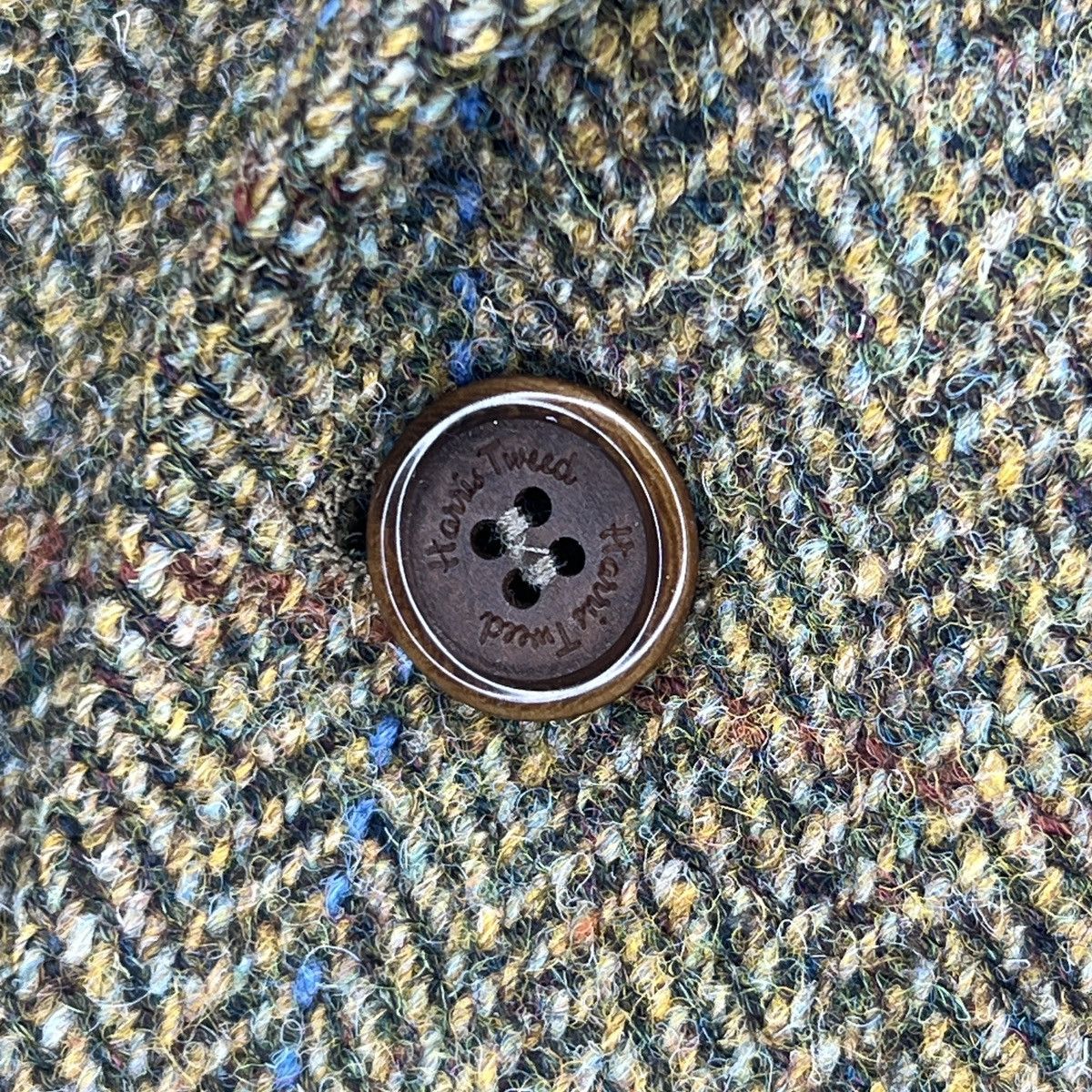Designer × Harris Tweed × Vintage Vtg Harris Tweed Khaki Green Coat WOOL Jacket Blazer 40 R Size 40R - 5 Thumbnail