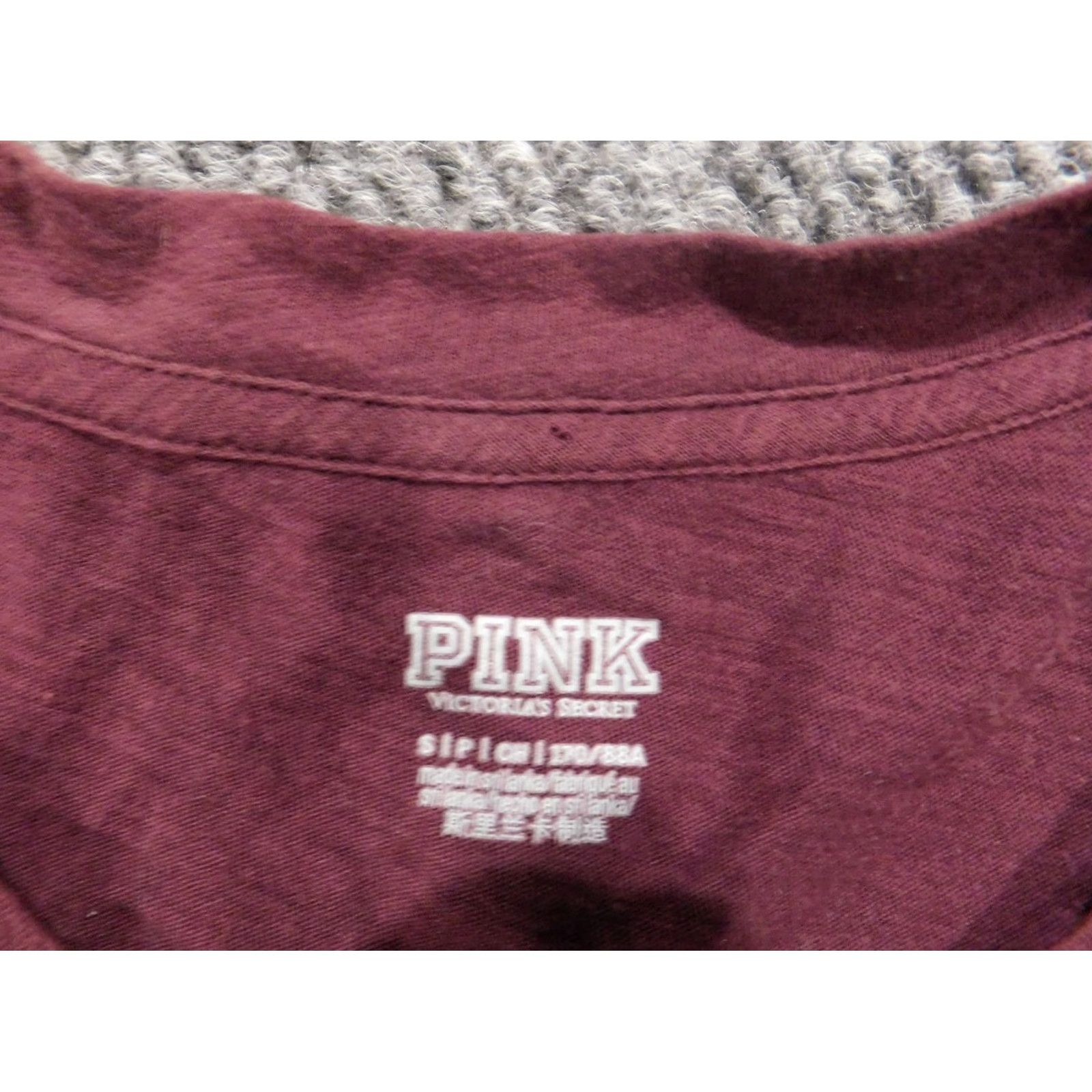 Pinko PINK Womens Shirt Small Purple Cropped V-Neck Pullover Tee Ruffle Casual Sleeve Vintage No Fish Theme Ladies Blouse Stretch Size S / US 4 / IT 40 - 4 Thumbnail