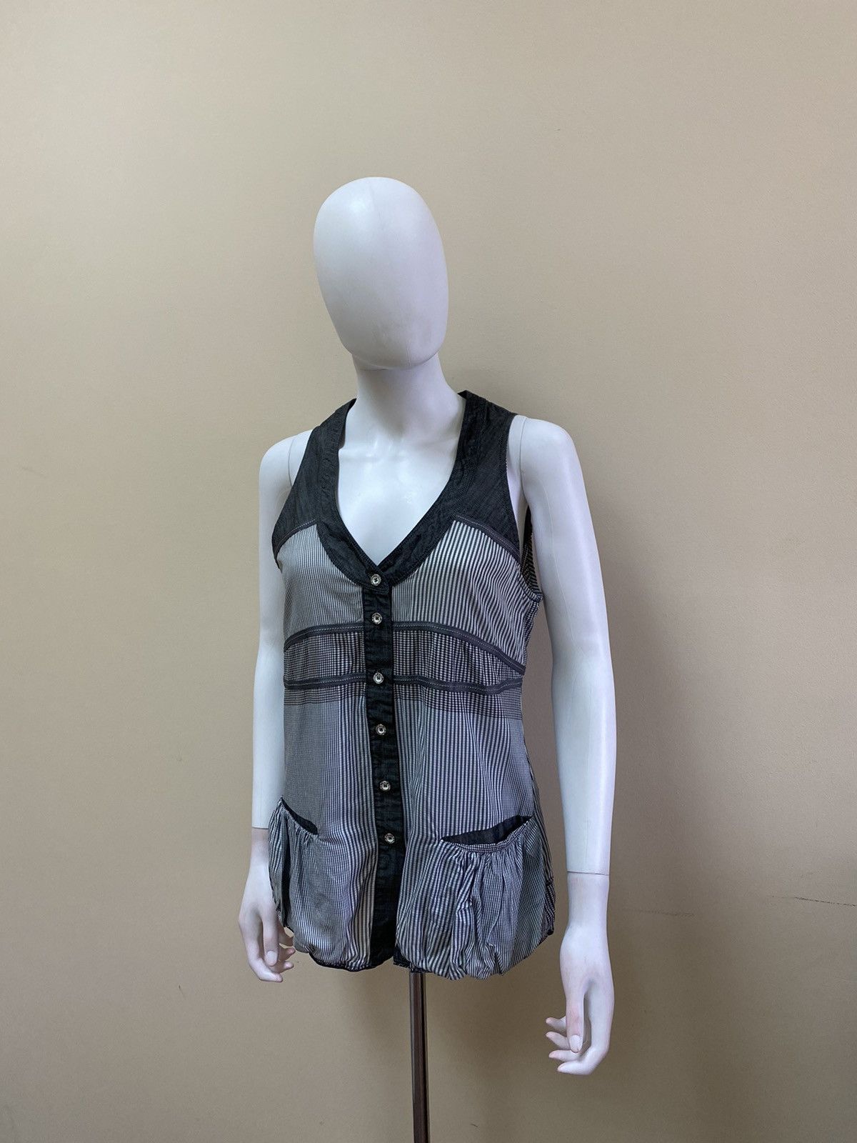Marithe + Francois Girbaud Le Jean De Marithe Francois Girbaud Button Up Vest Size 44 Size M / US 6-8 / IT 42-44 - 2 Thumbnail