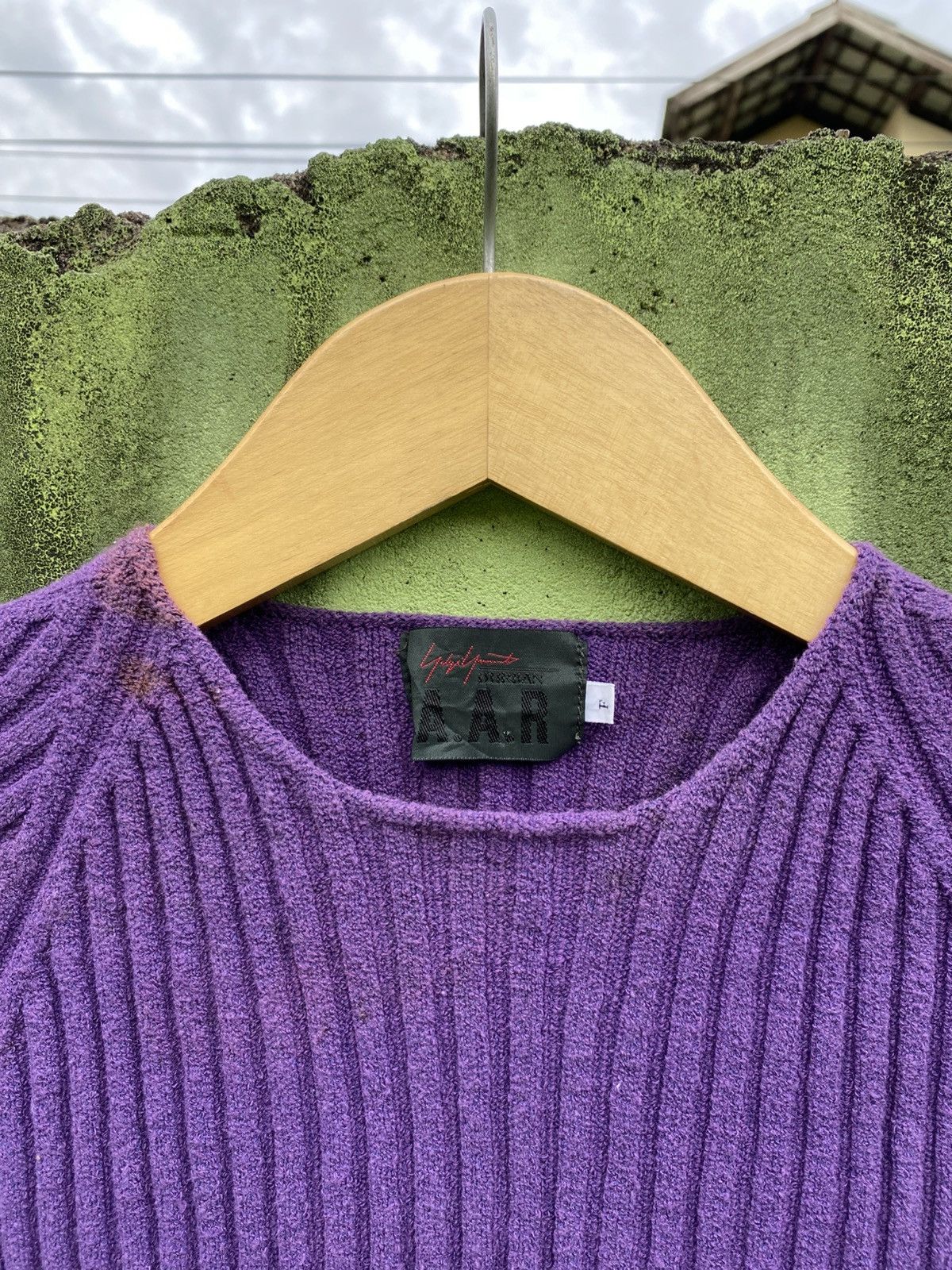 Yohji Yamamoto Yohji Yamamoto D’URBAN A.A.R Vintage Ribbed Purple Knit Tee Size ONE SIZE - 2 Thumbnail