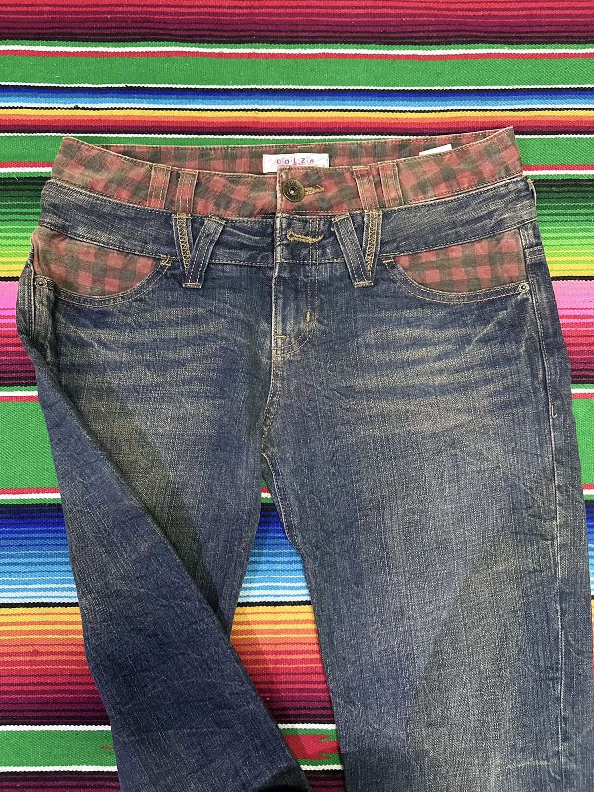 Japanese Brand 💥Double Waist 💥 Denim Brave World Mudwash Crazy Design 💥 Size US 30 / EU 46 - 8 Thumbnail