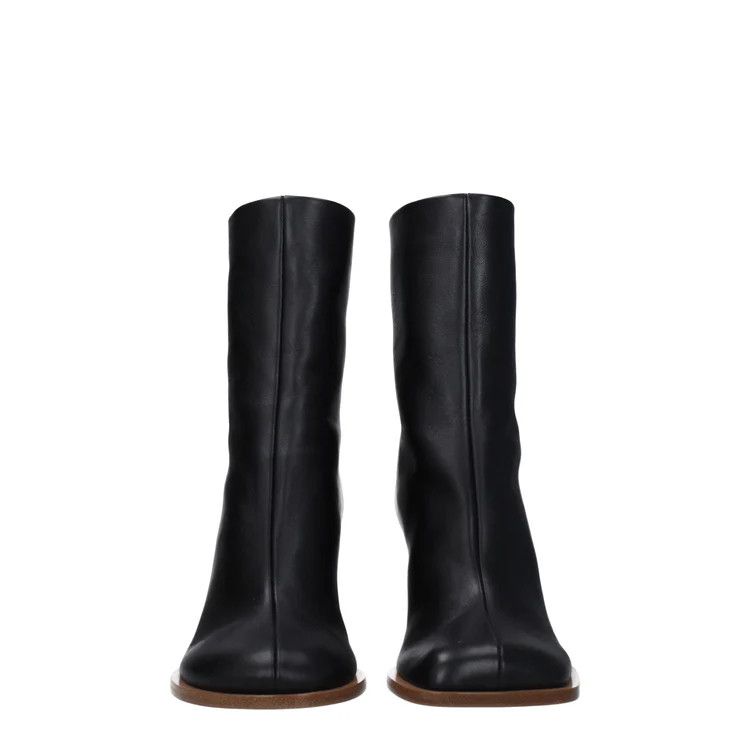 Jacquemus ob1o1e1124 Leather Ankle Boots in Black Size US 9 / IT 39 - 3 Thumbnail