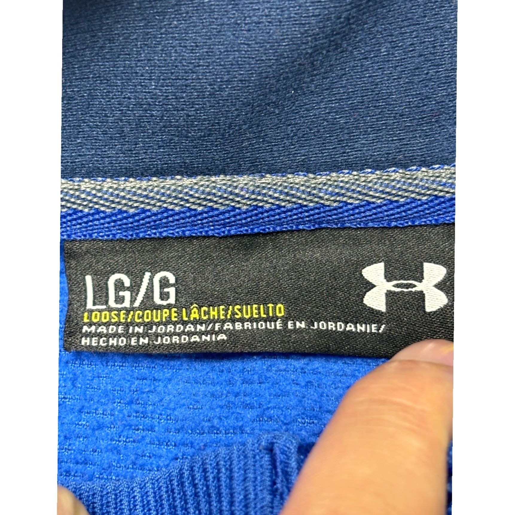Under Armour Under Armour Pullover Sweater 1/4 Zip Blue Long Sleeve Loose Fit L Mens Size US L / EU 52-54 / 3 - 4 Thumbnail